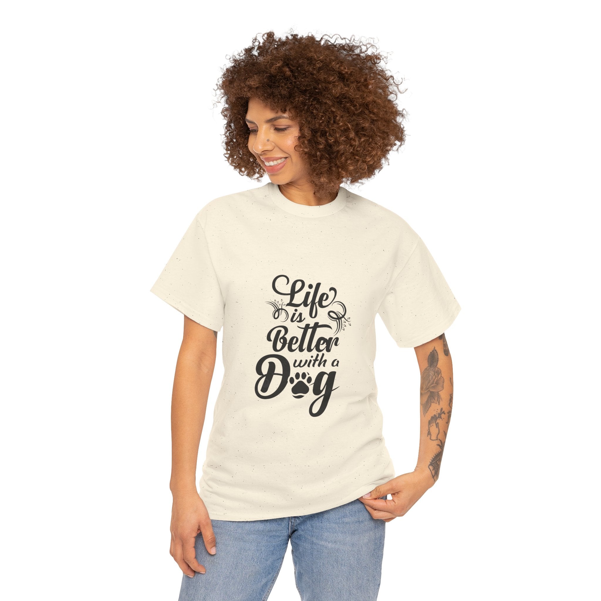 Dog Lover T-Shirt — "Life Is Better With a Dog" Graphic Tee