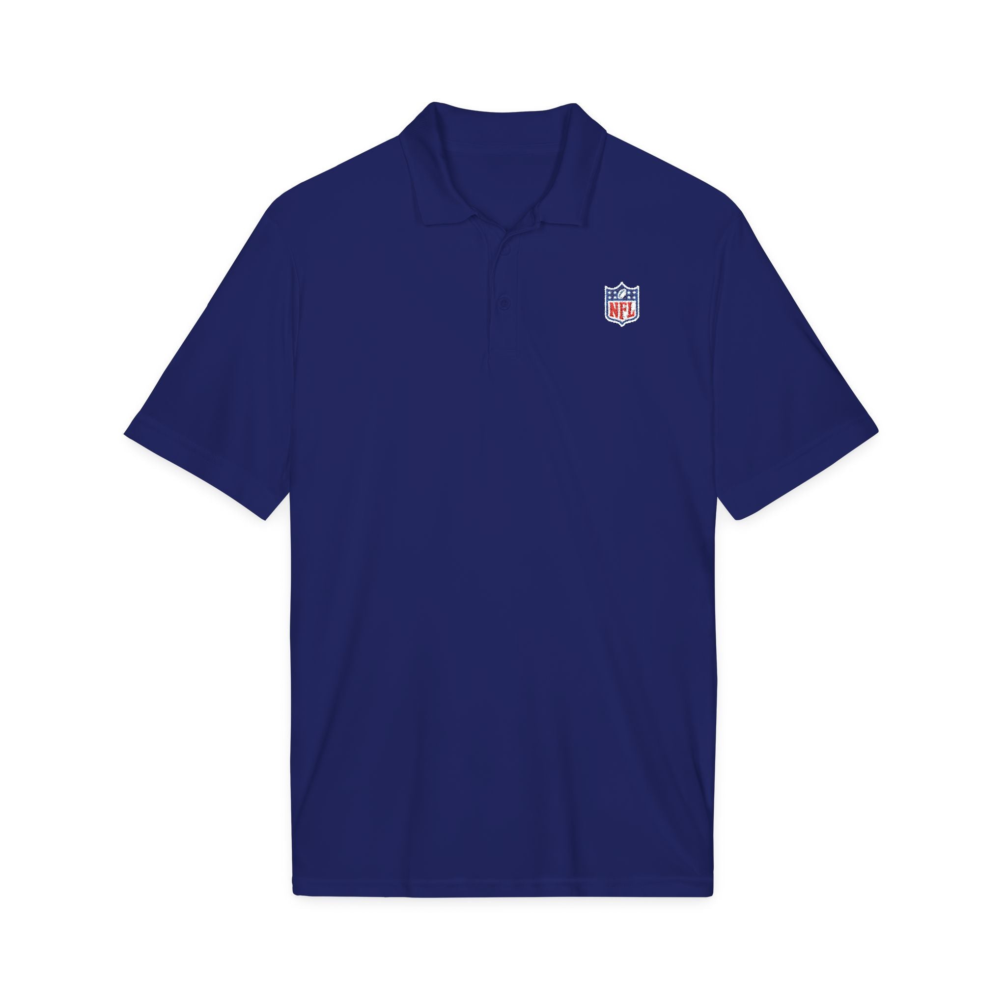 NFL Logo White Performance Polo — Men's Short-Sleeve Athletic Shirt