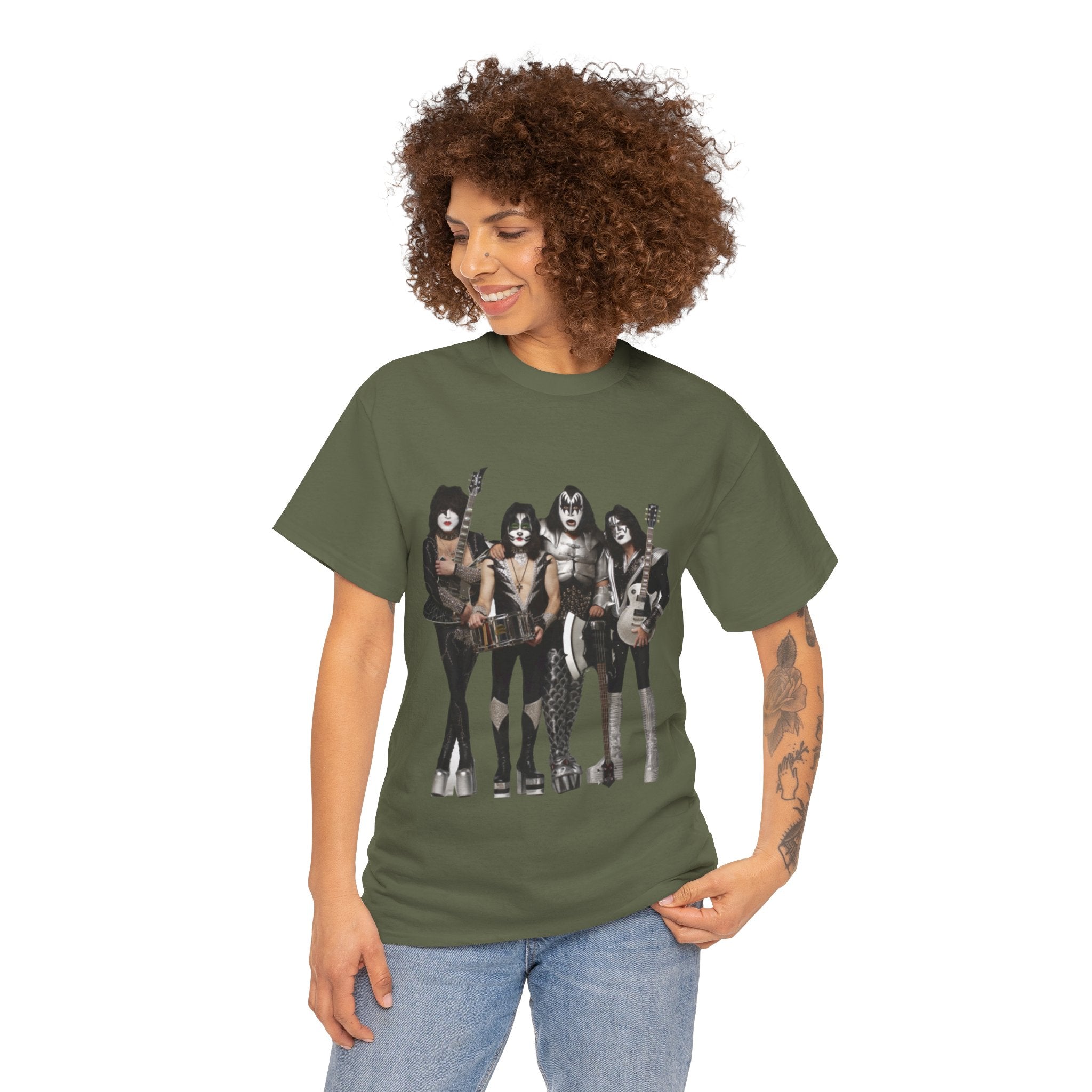 KISS Band Photo Tee – Retro Rock Concert T-Shirt