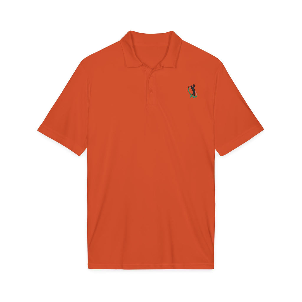 Embroidered Golf Polo Shirt — Small Golfer Logo Performance Polo