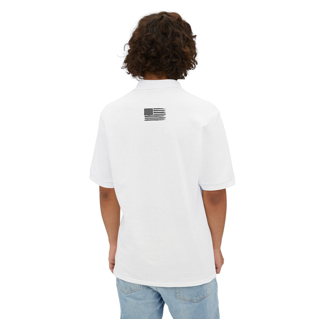 Distressed American Flag Polo — Men’s Patriotic Golf Shirt