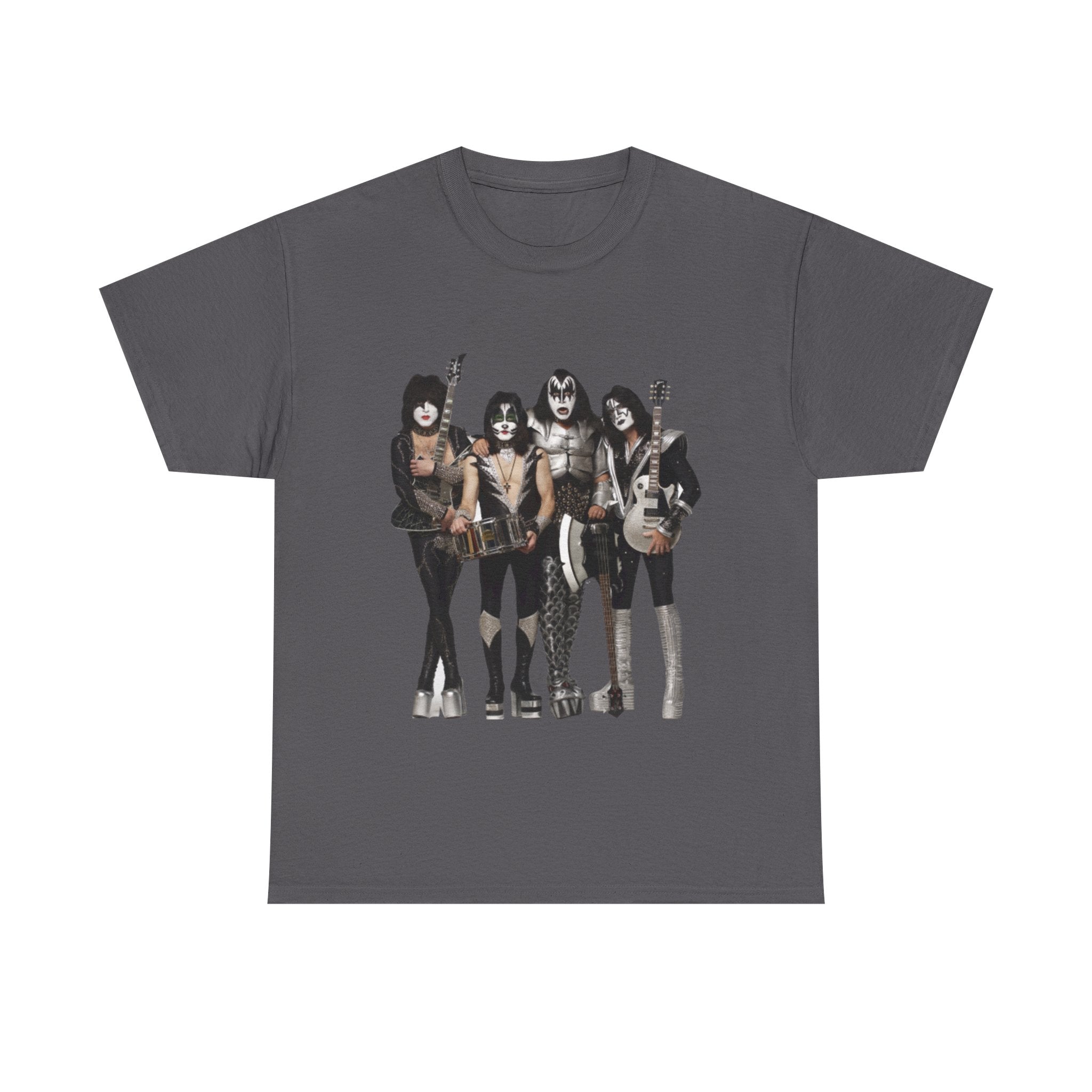 KISS Band Photo Tee – Retro Rock Concert T-Shirt