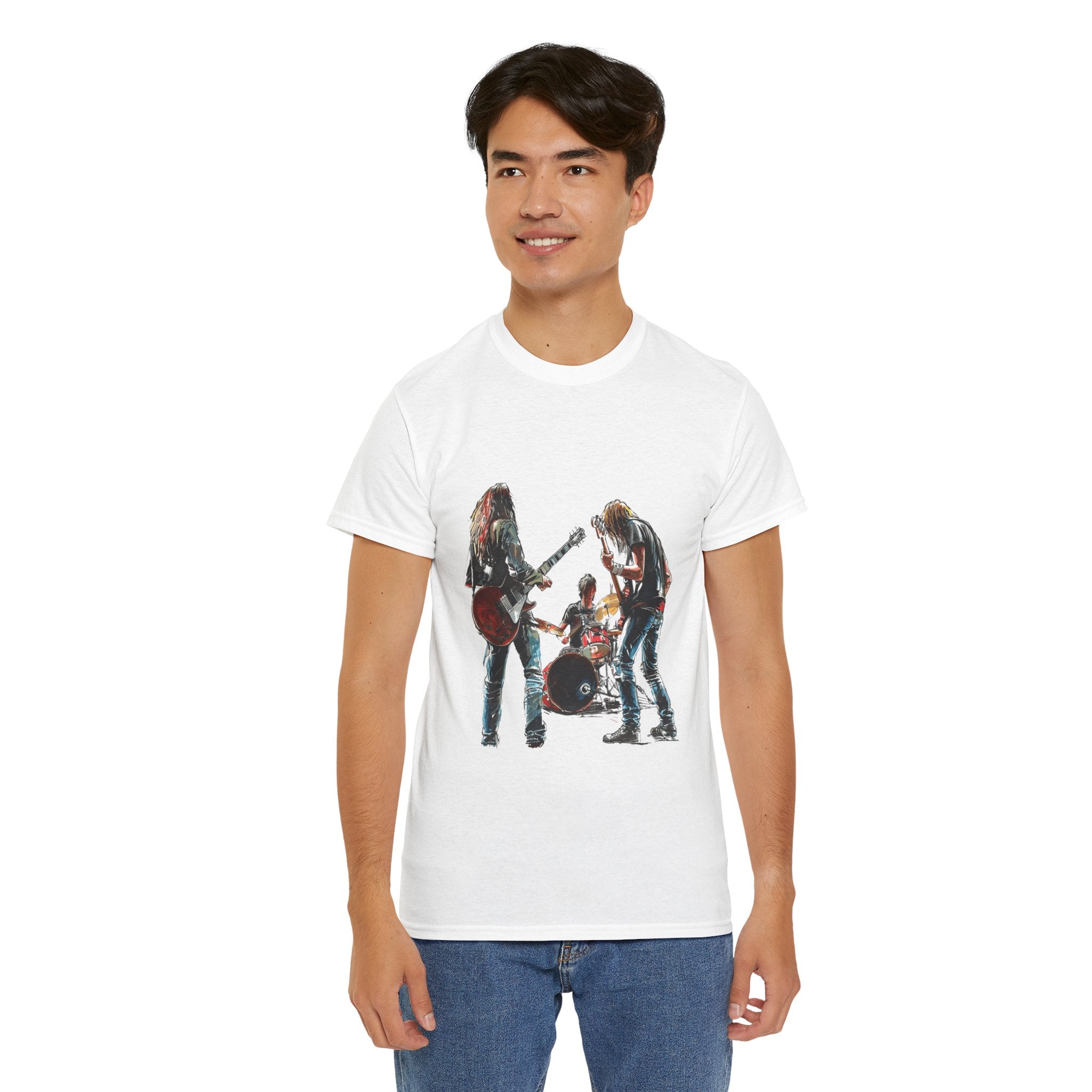 Band Silhouette T‑Shirt — Vintage Rock Band Graphic Tee
