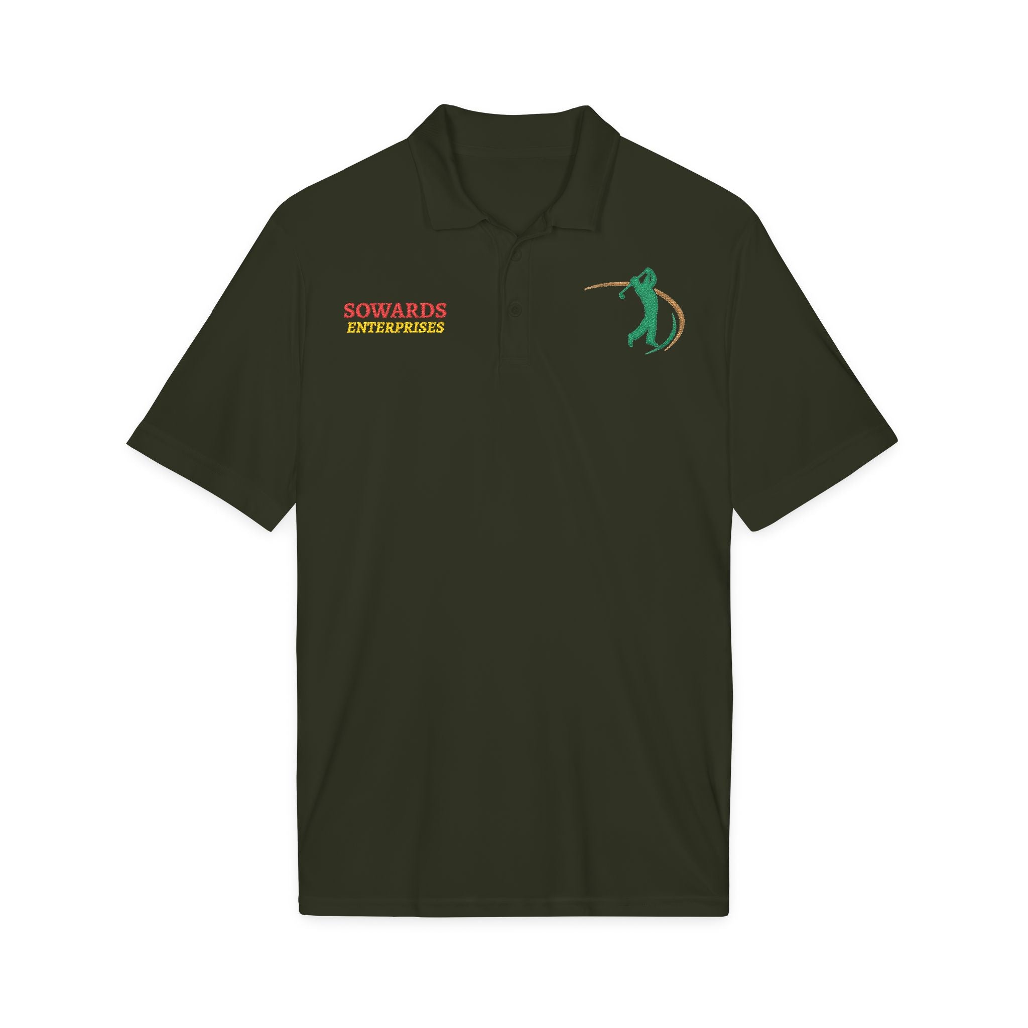 Embroidered Golf Polo — Sowards Golf Logo Performance Shirt