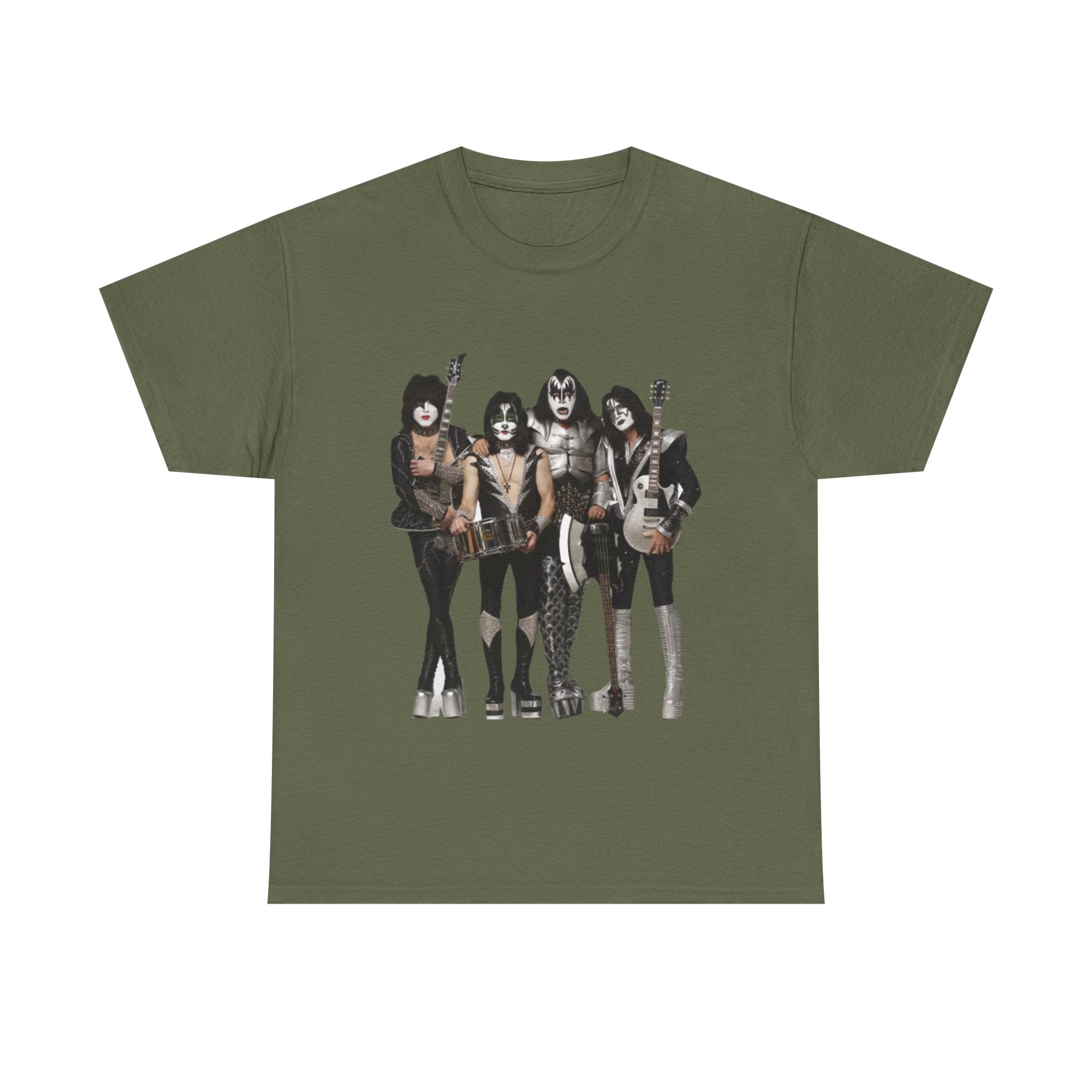 KISS Band Photo Tee – Retro Rock Concert T-Shirt