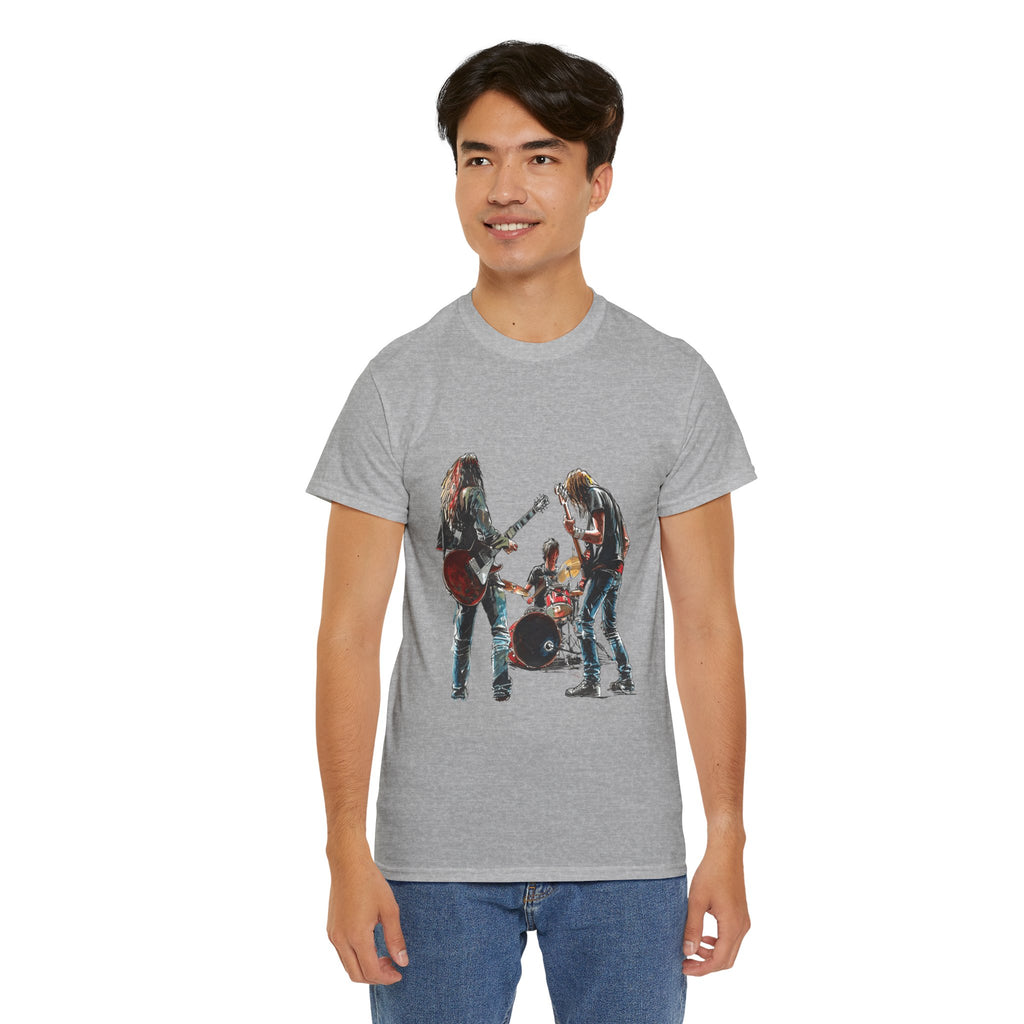 Band Silhouette T‑Shirt — Vintage Rock Band Graphic Tee