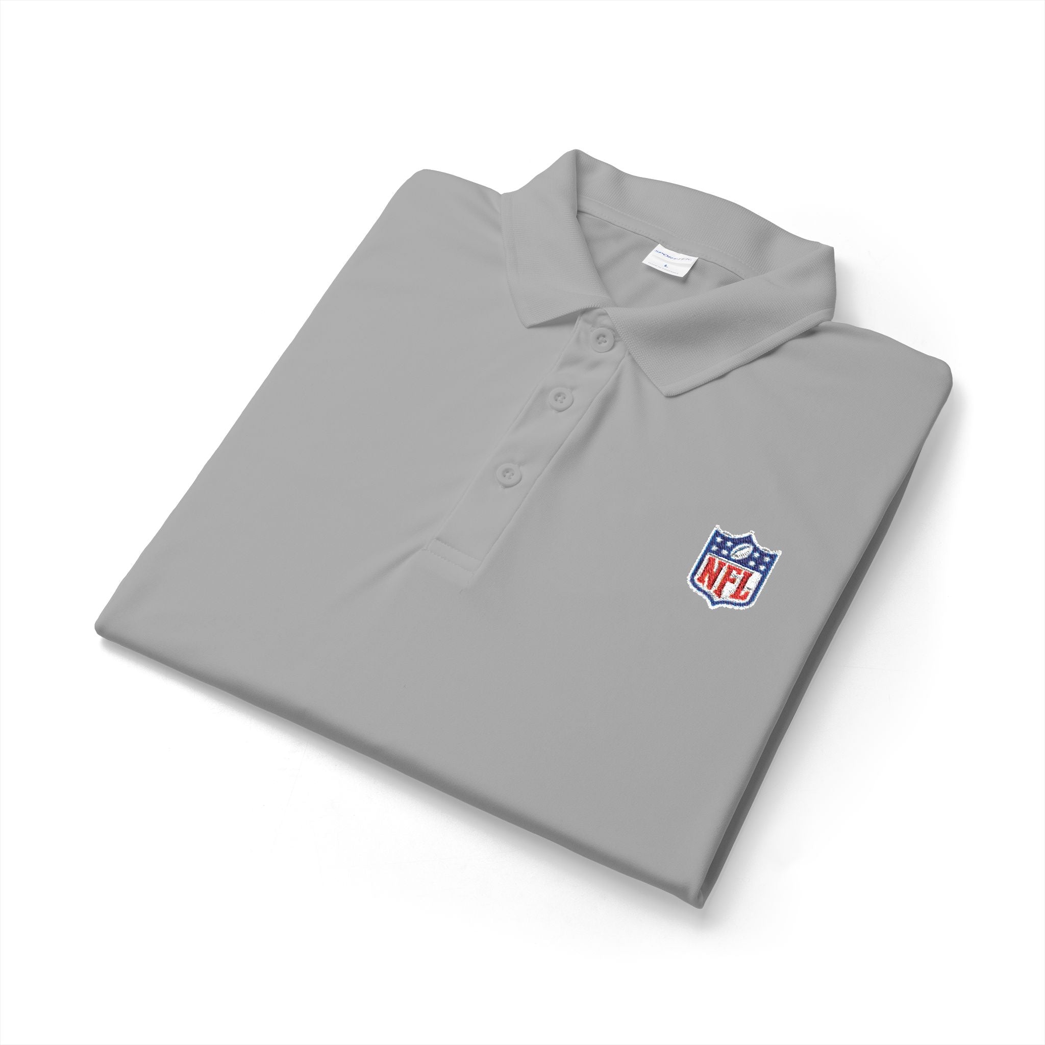 NFL Logo White Performance Polo — Men's Short-Sleeve Athletic Shirt