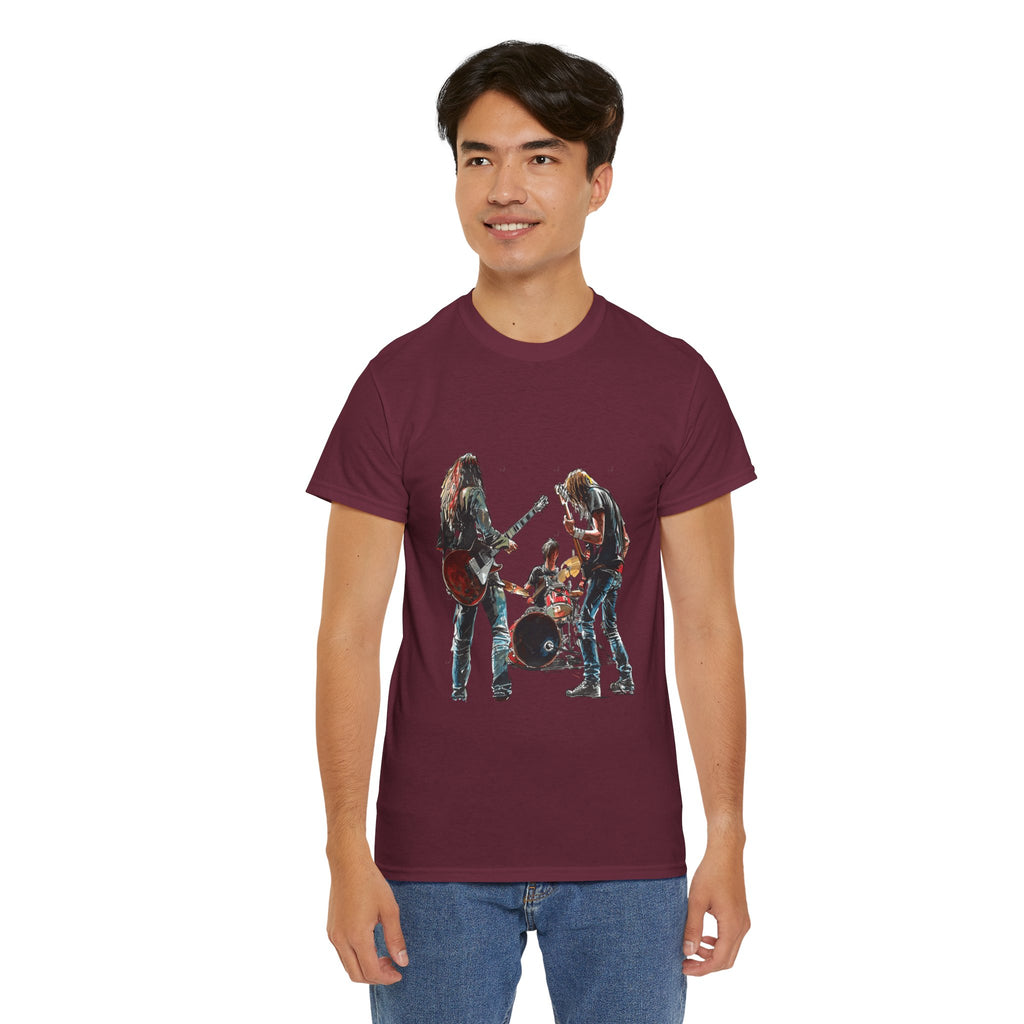 Band Silhouette T‑Shirt — Vintage Rock Band Graphic Tee