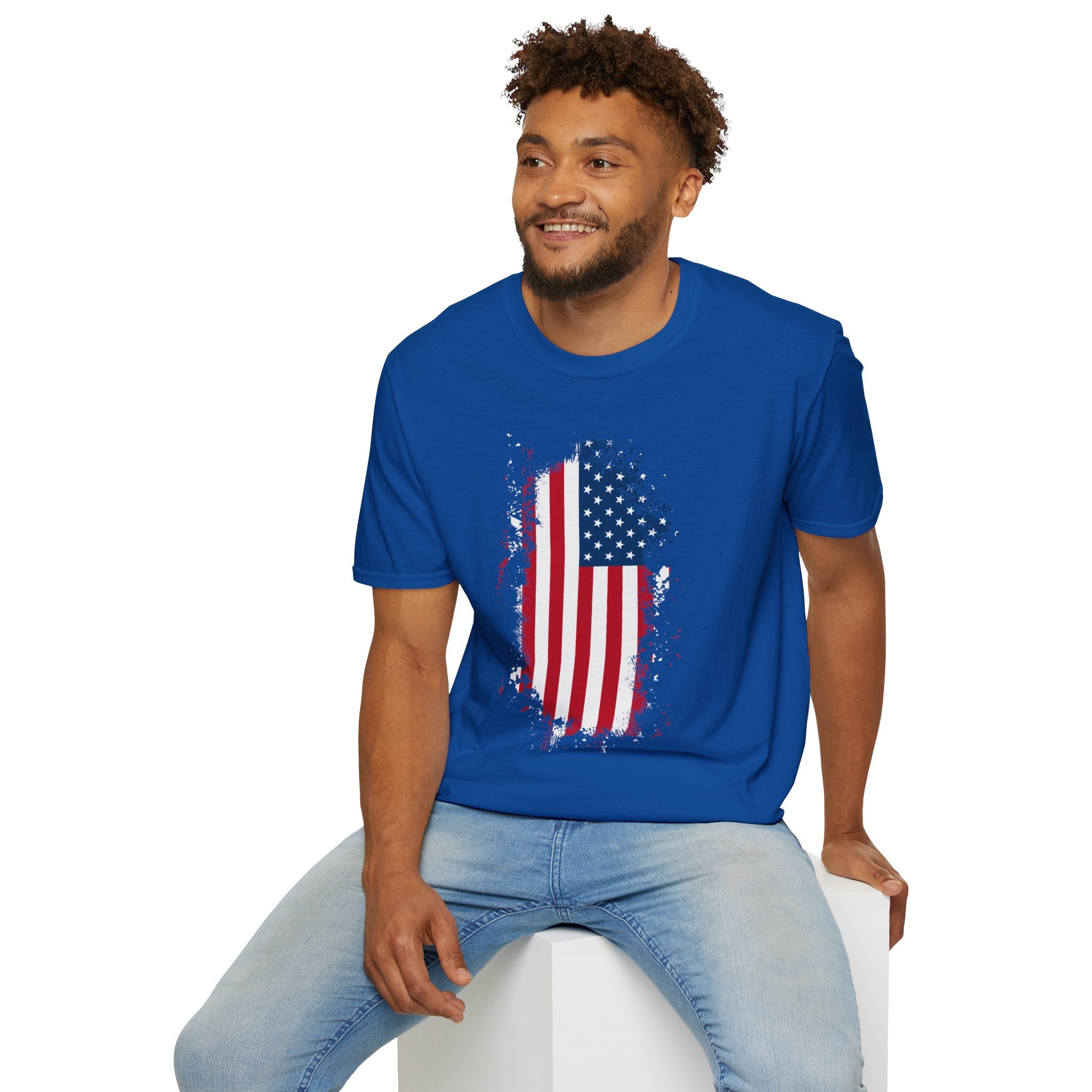 Distressed American Flag T-Shirt — Patriotic USA Tee for 4th of July