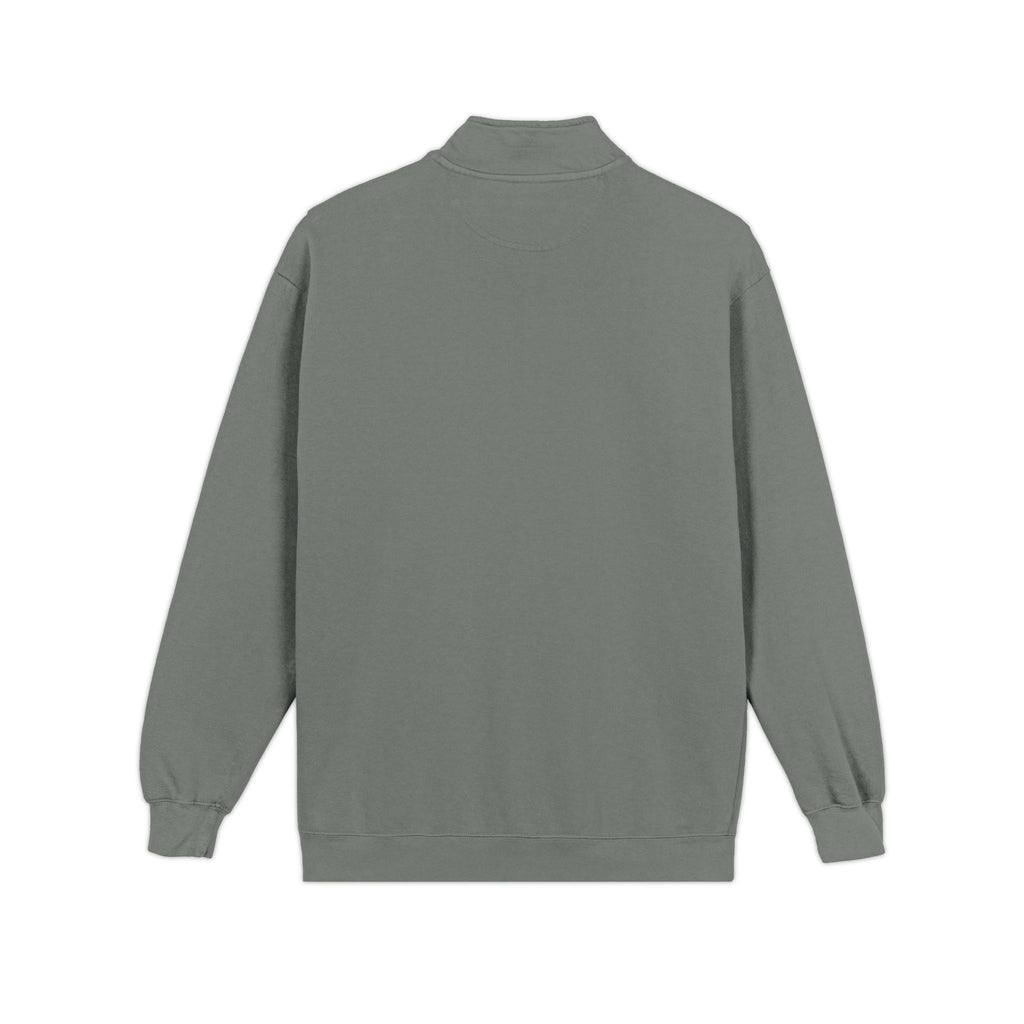 Quarter-Zip Sweatshirt — Minimal Red & Black Hex Logo