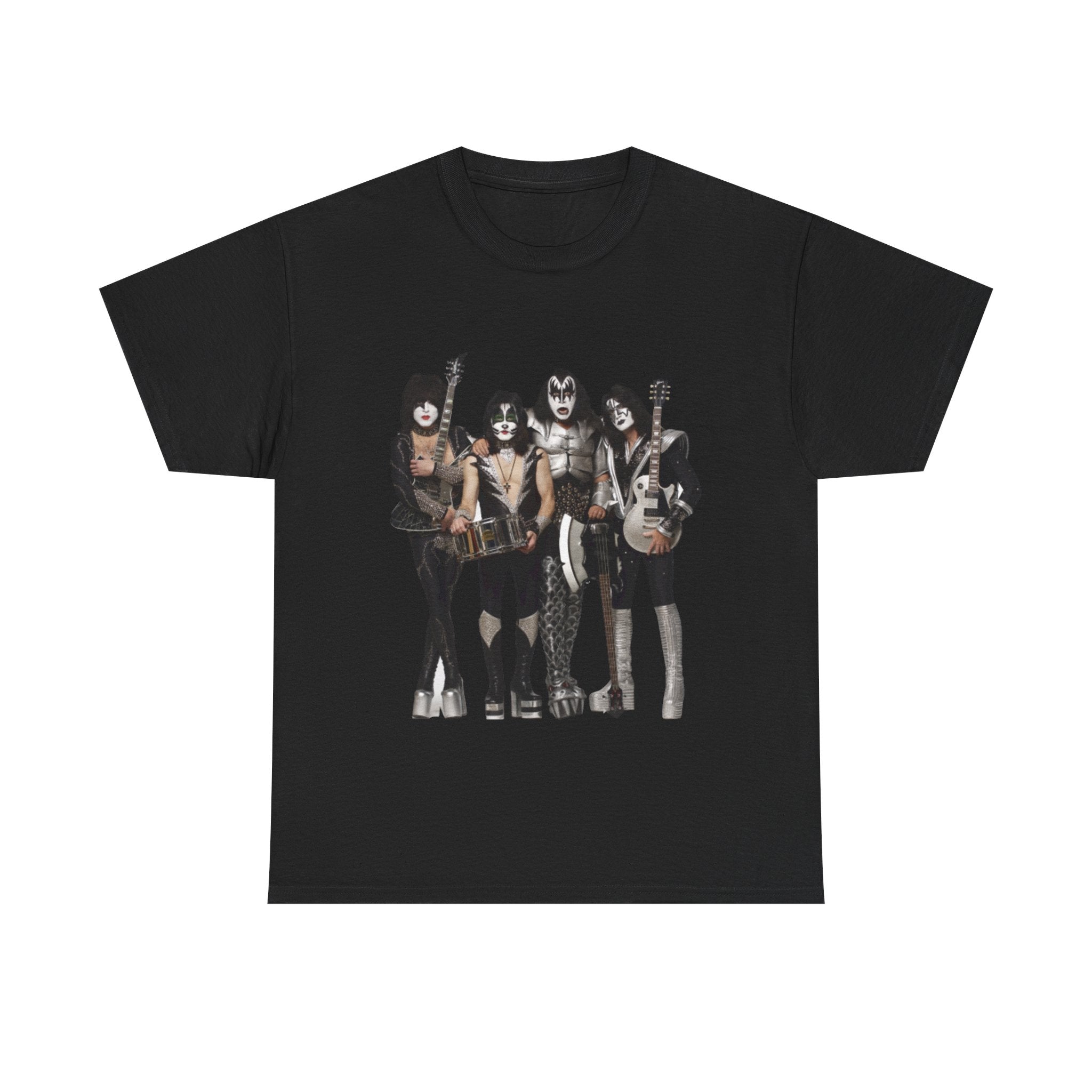 KISS Band Photo Tee – Retro Rock Concert T-Shirt