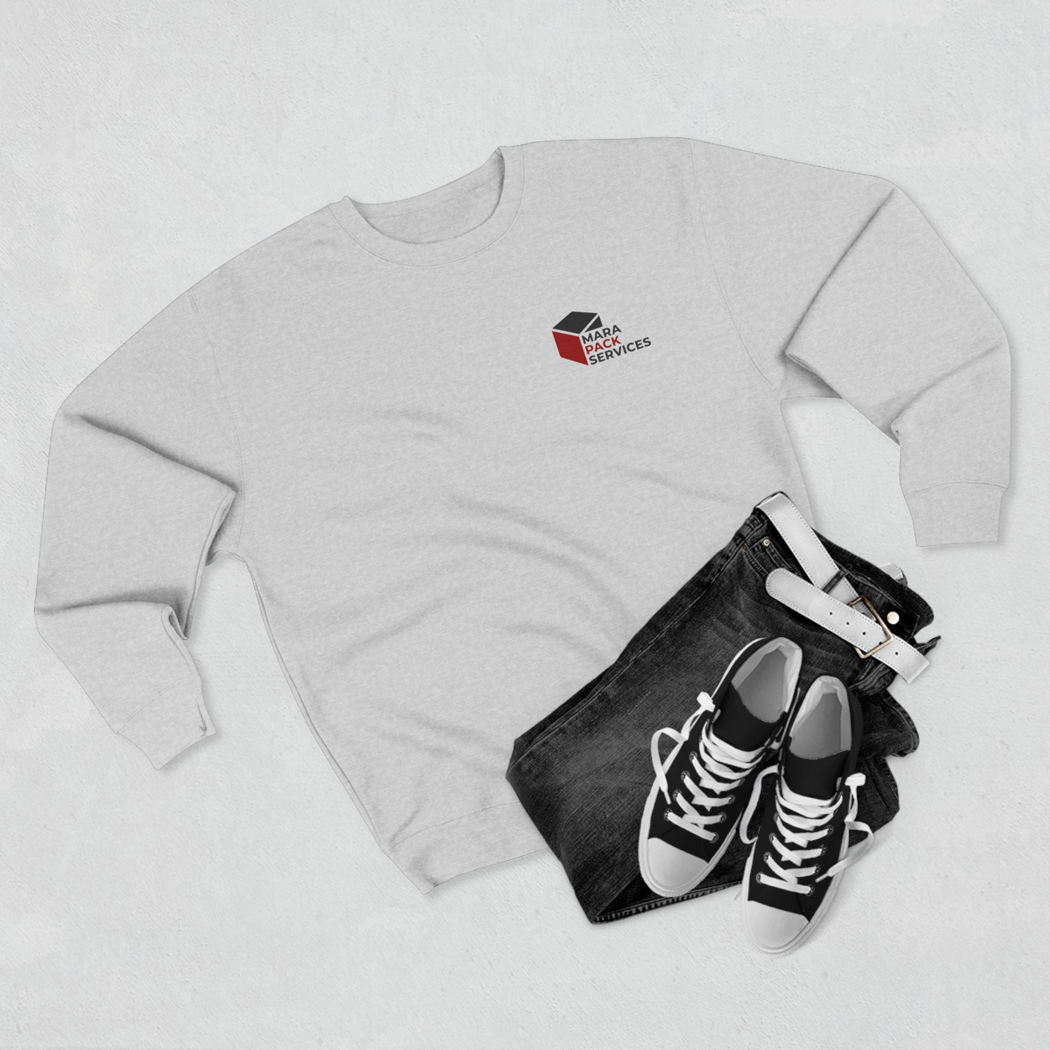 Logo Crewneck Sweatshirt — Minimal Small Chest Branding