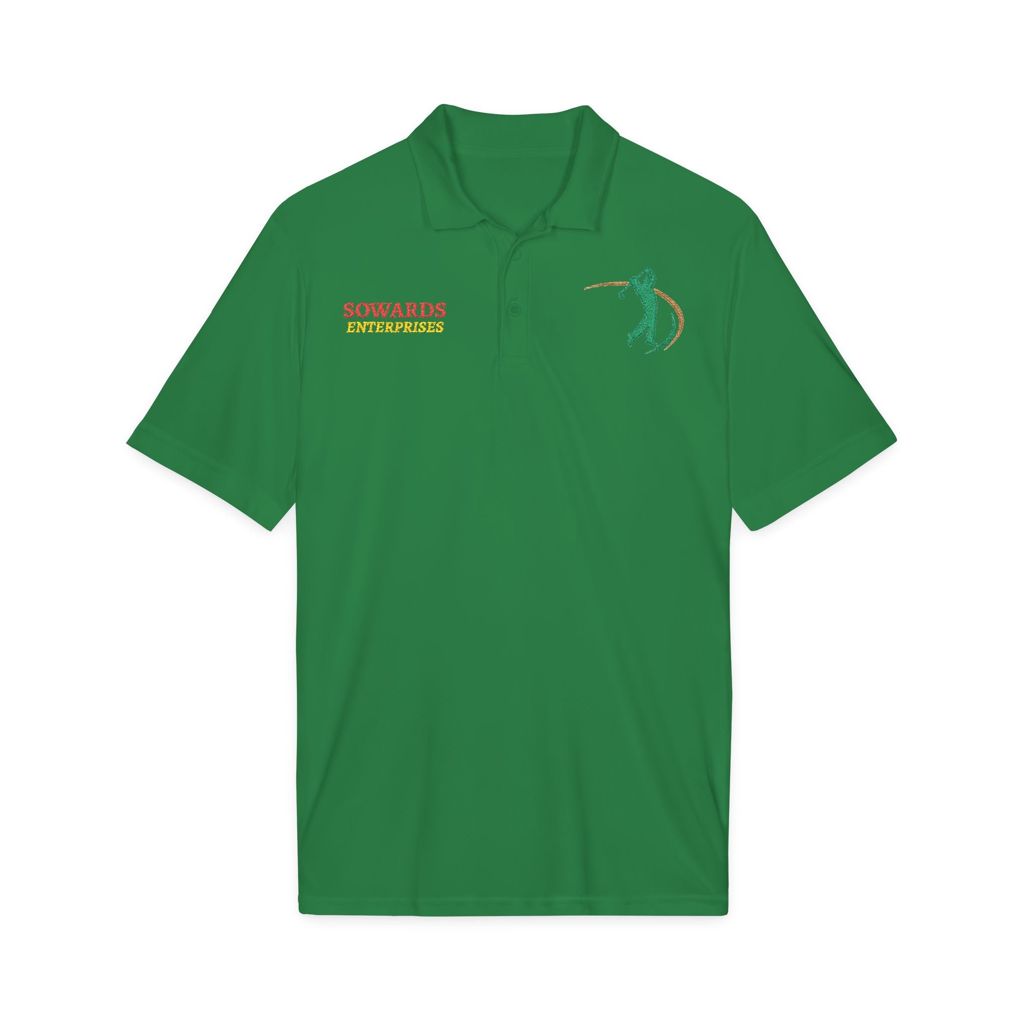 Embroidered Golf Polo — Sowards Golf Logo Performance Shirt