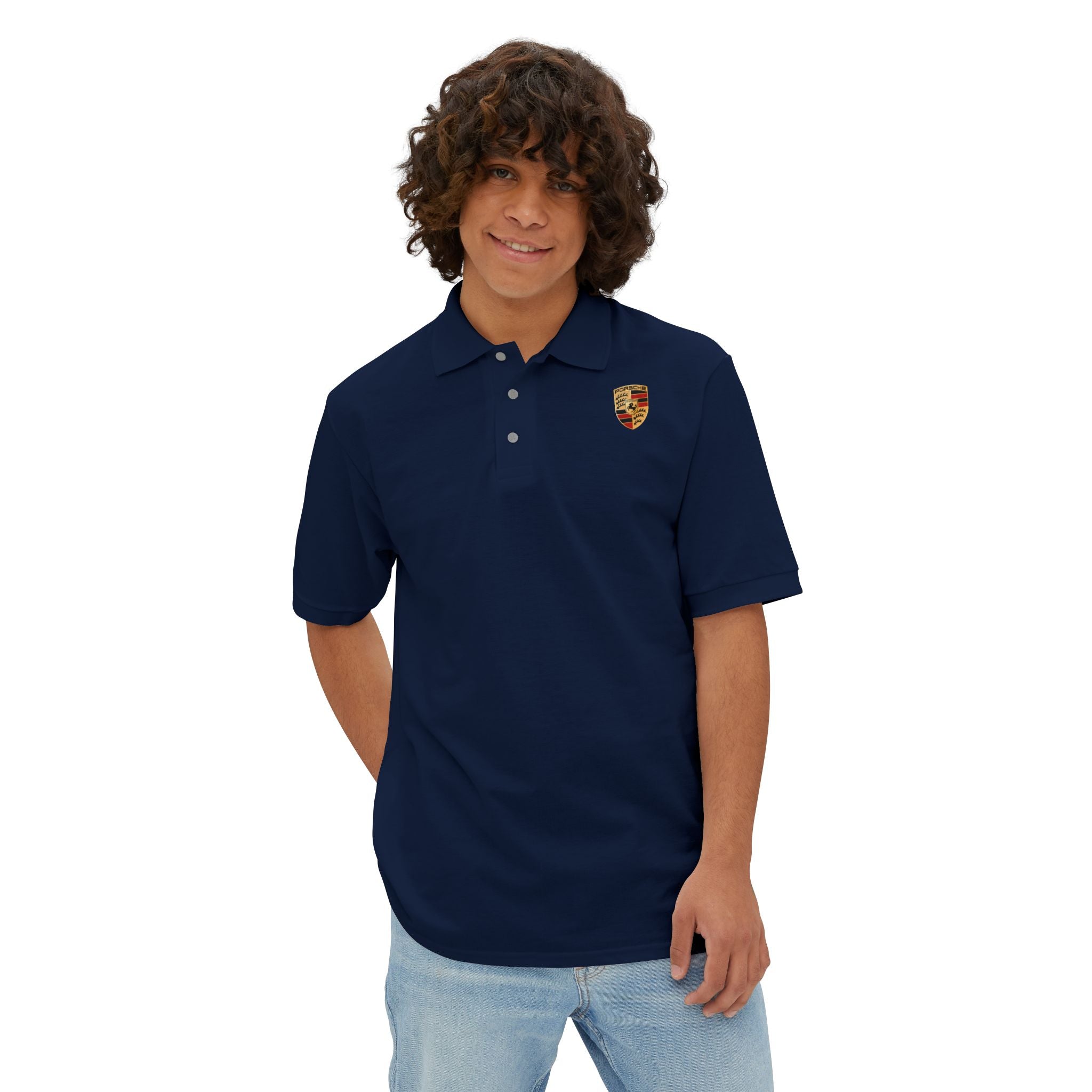 Classic Crest Polo Shirt - Men's Embroidered Chest Logo