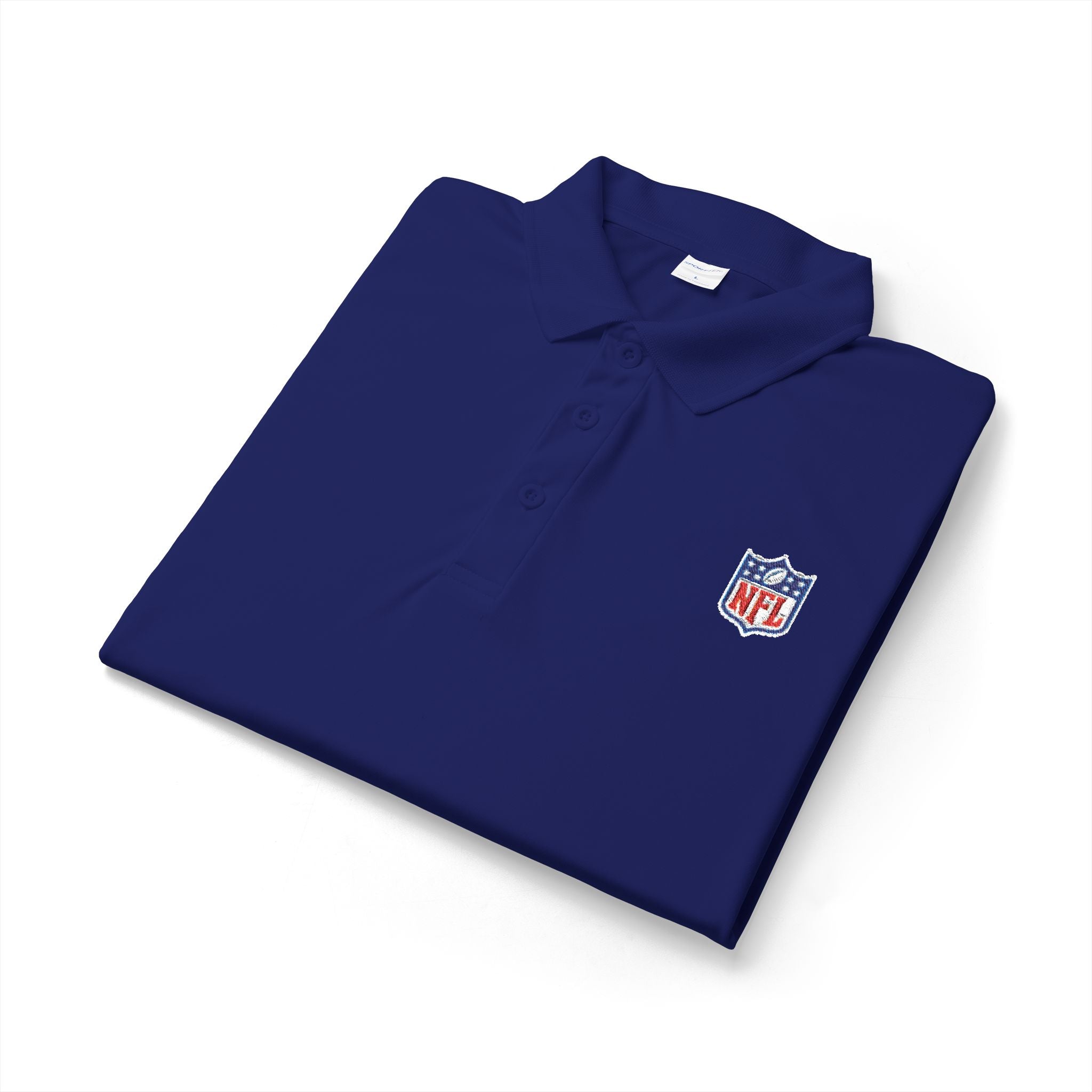 NFL Logo White Performance Polo — Men's Short-Sleeve Athletic Shirt