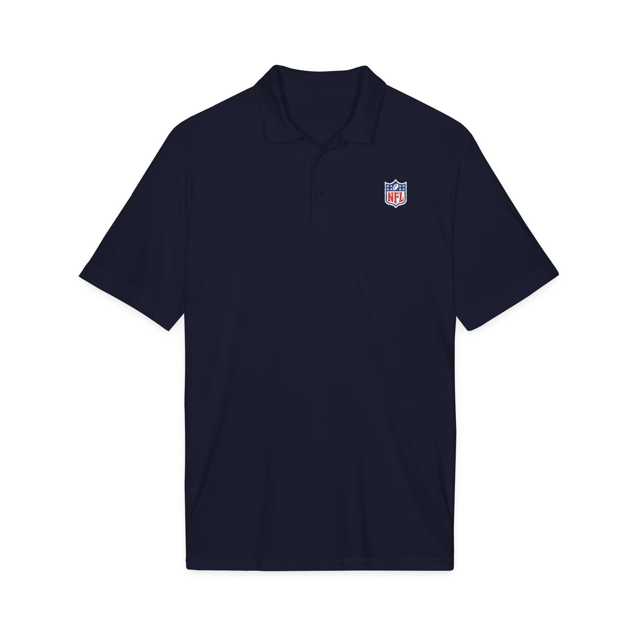 NFL Logo White Performance Polo — Men's Short-Sleeve Athletic Shirt