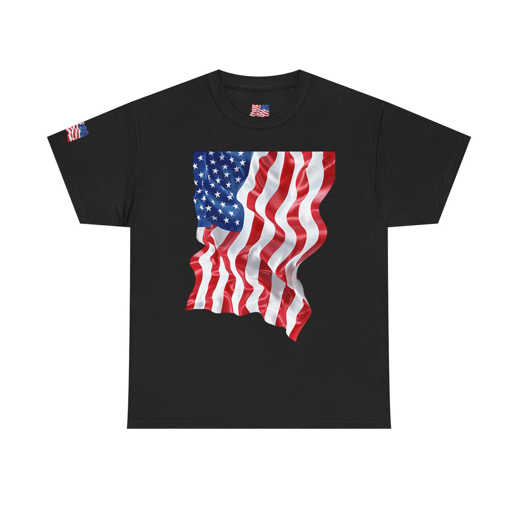 American Flag T-Shirt — Waving USA Graphic Tee (Fourth of July, Memorial Day)