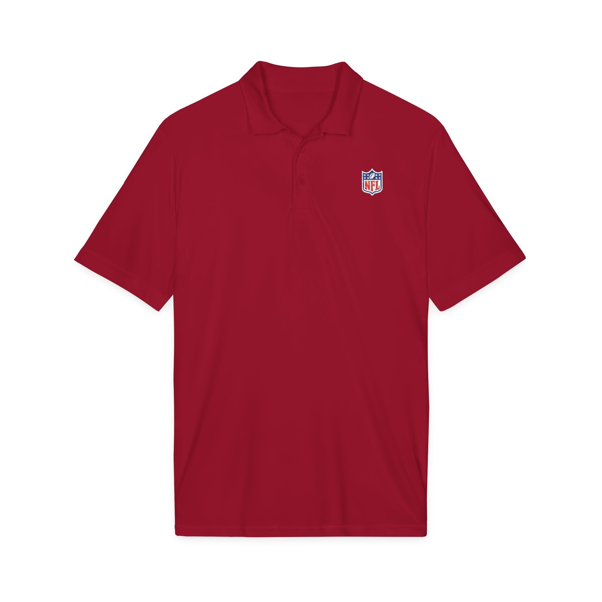 NFL Logo White Performance Polo — Men's Short-Sleeve Athletic Shirt