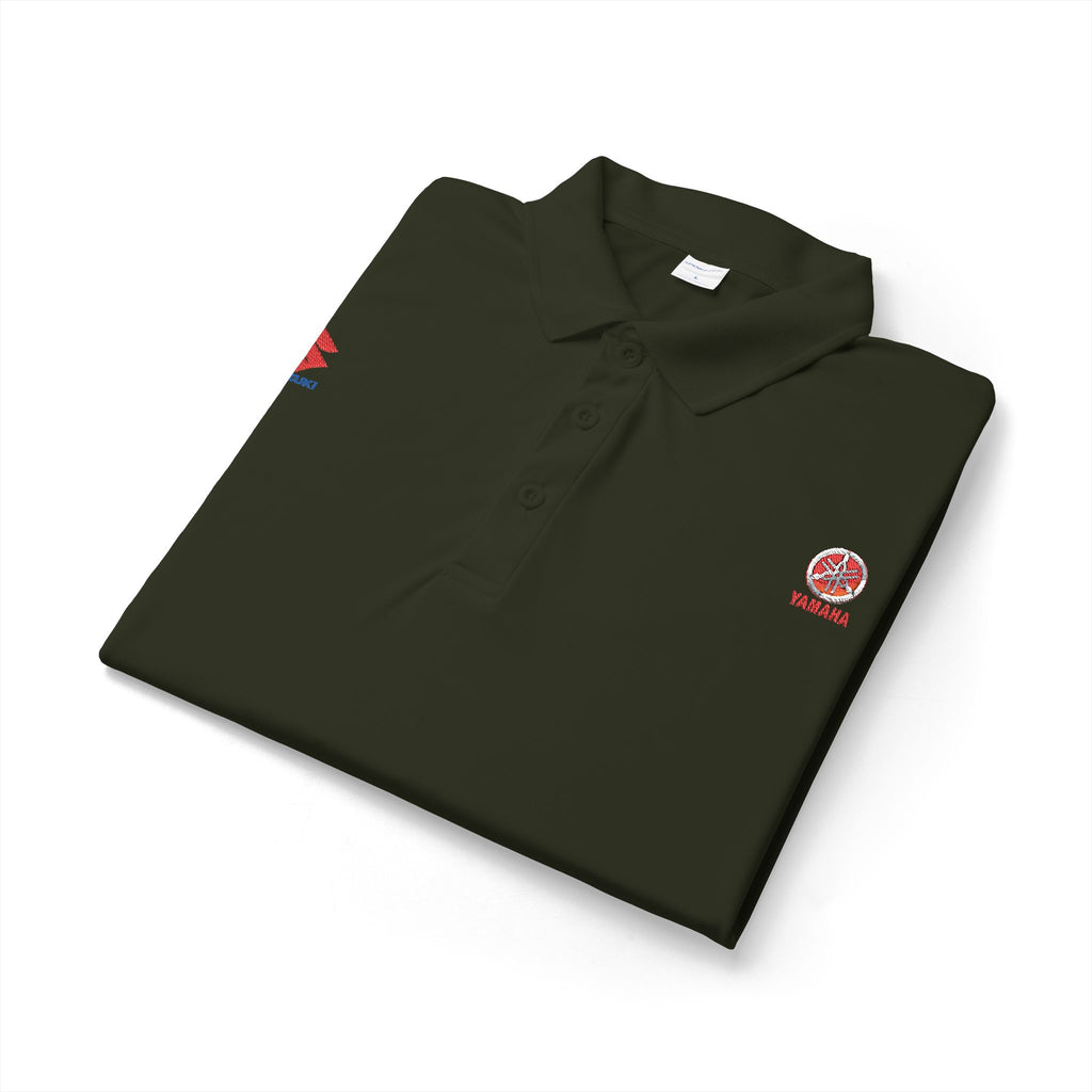 White Embroidered Polo Shirt — Canada Maple Crest & Logo