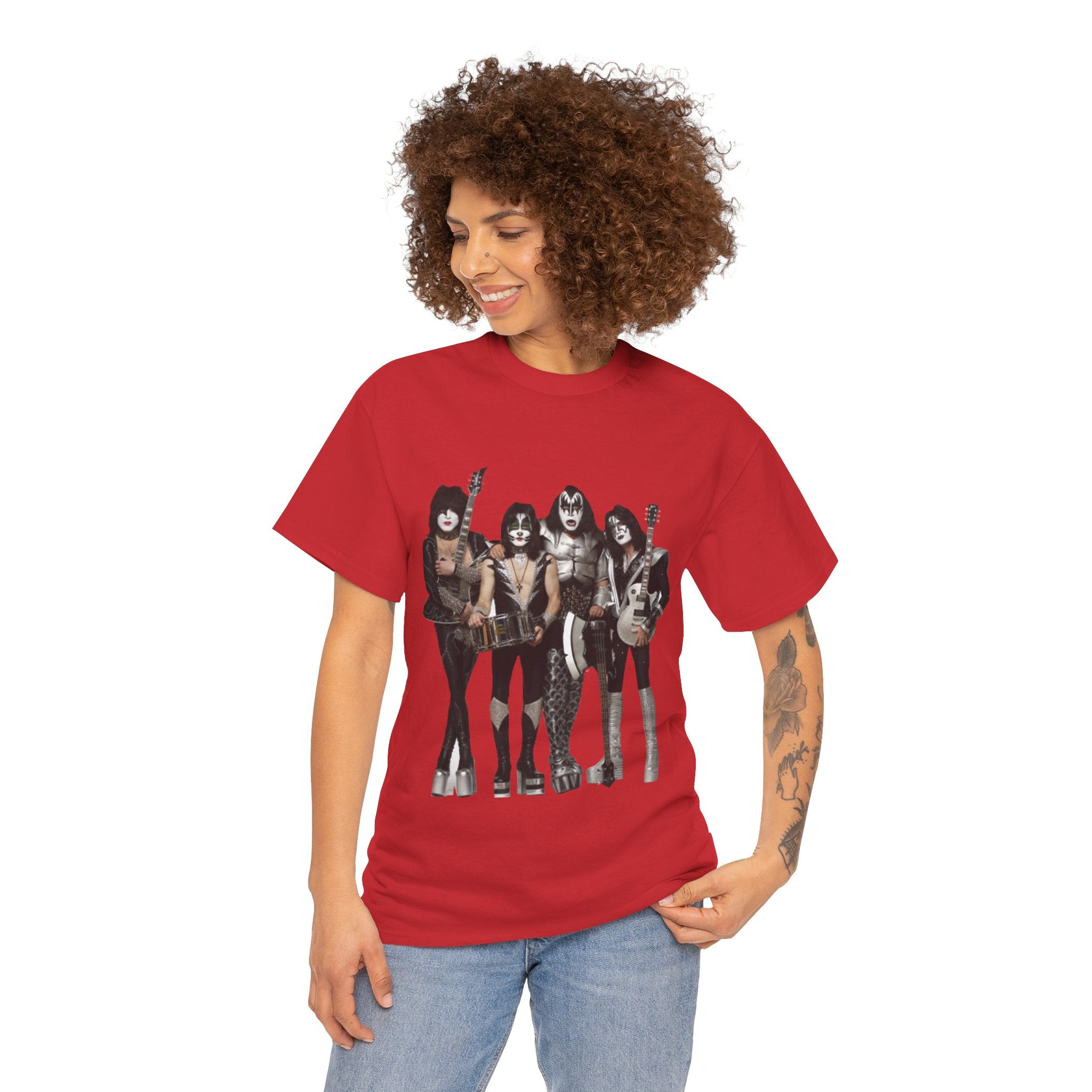 KISS Band Photo Tee – Retro Rock Concert T-Shirt