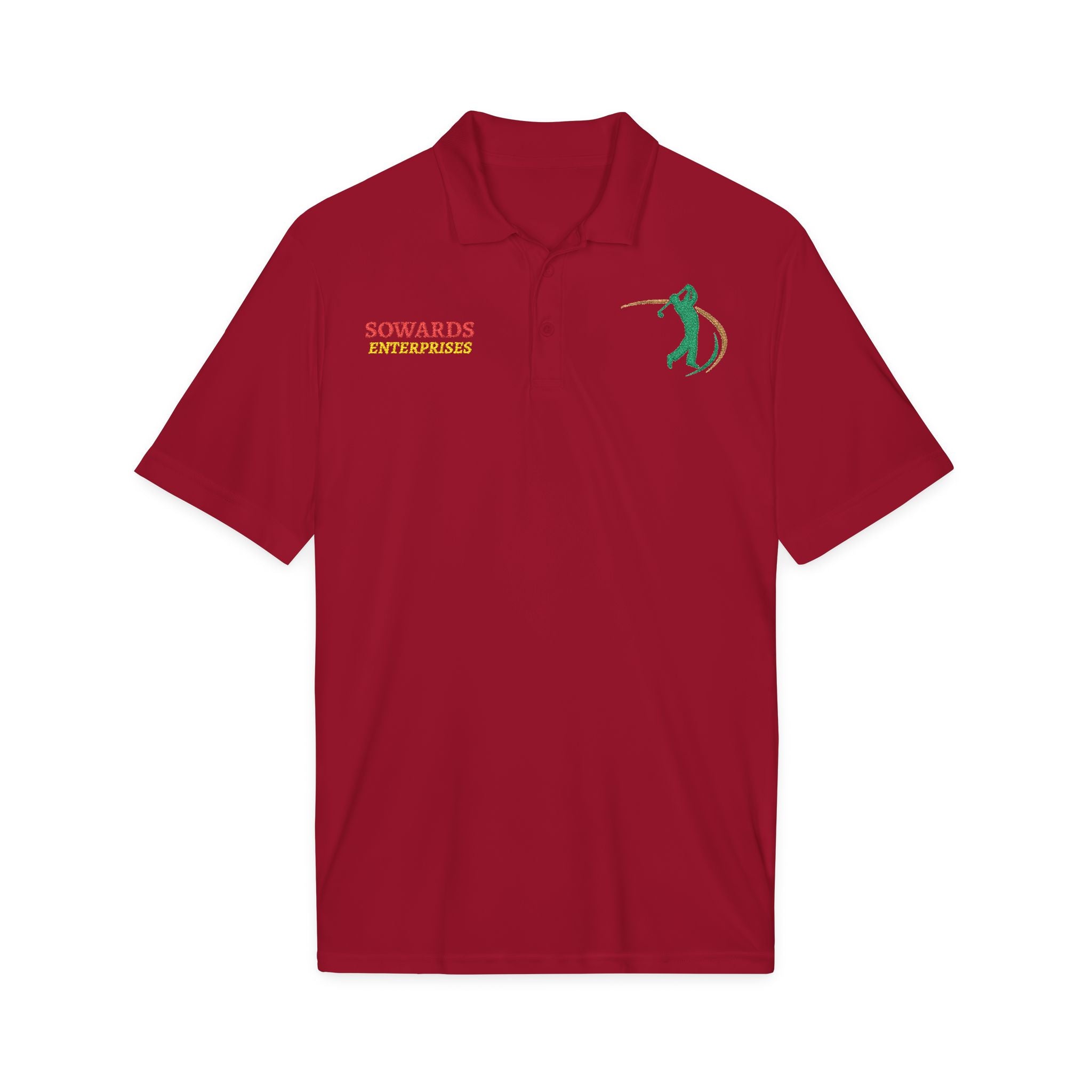 Embroidered Golf Polo — Sowards Golf Logo Performance Shirt