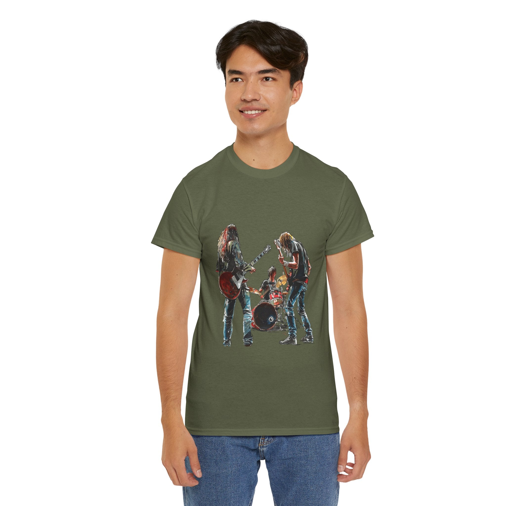 Band Silhouette T‑Shirt — Vintage Rock Band Graphic Tee