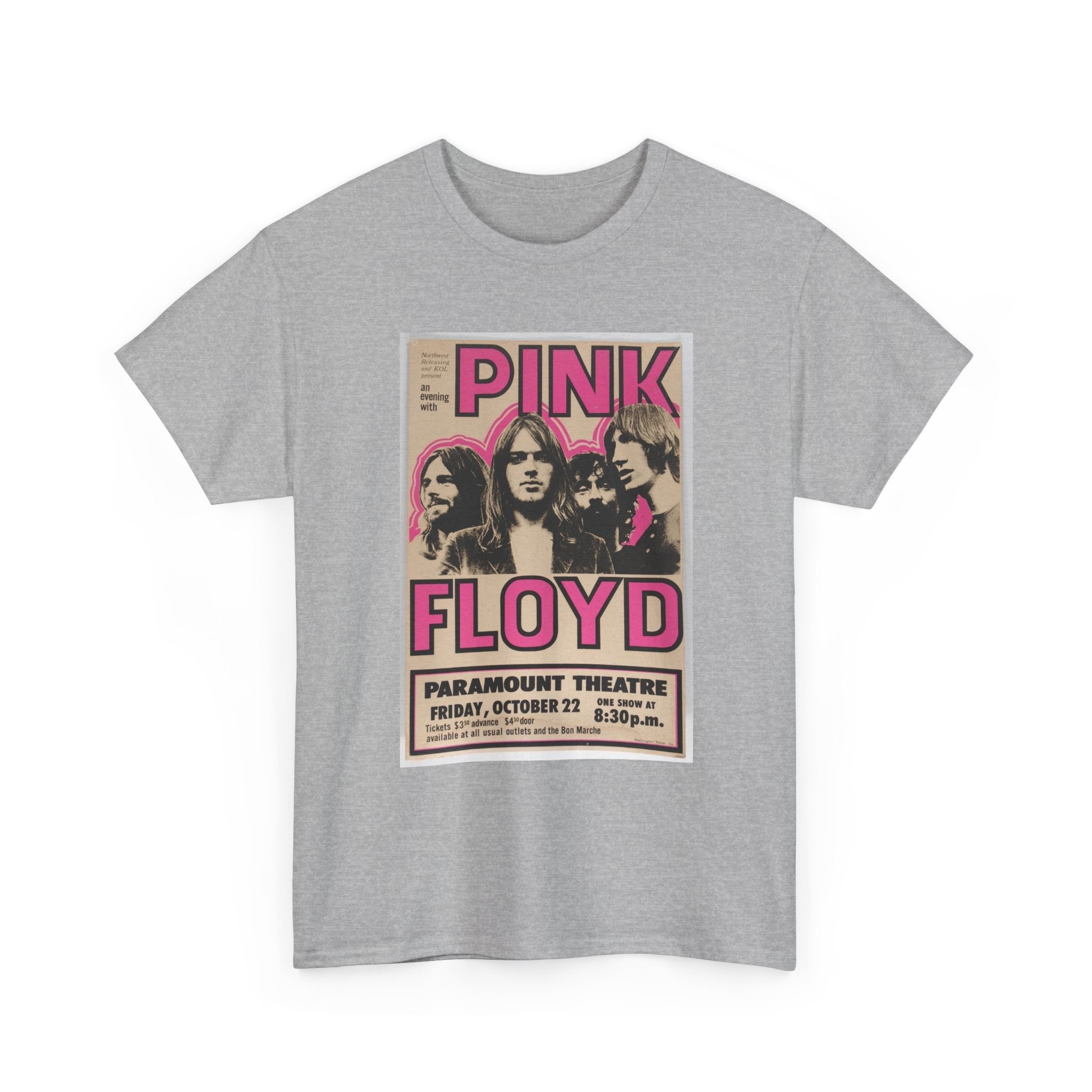 Pink Floyd Vintage Concert Tee — Paramount Theatre Poster Graphic T-Shirt