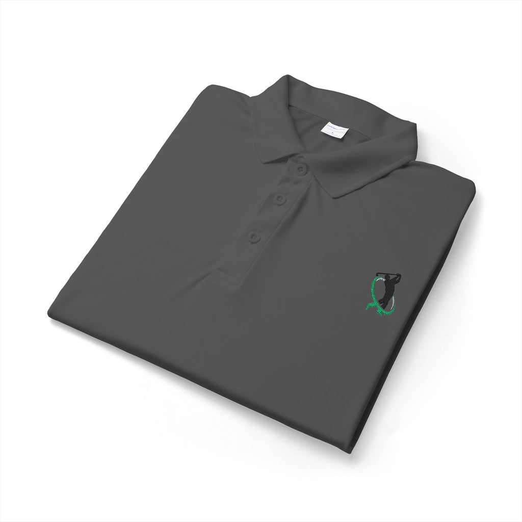 Embroidered Golf Polo Shirt — Small Golfer Logo Performance Polo
