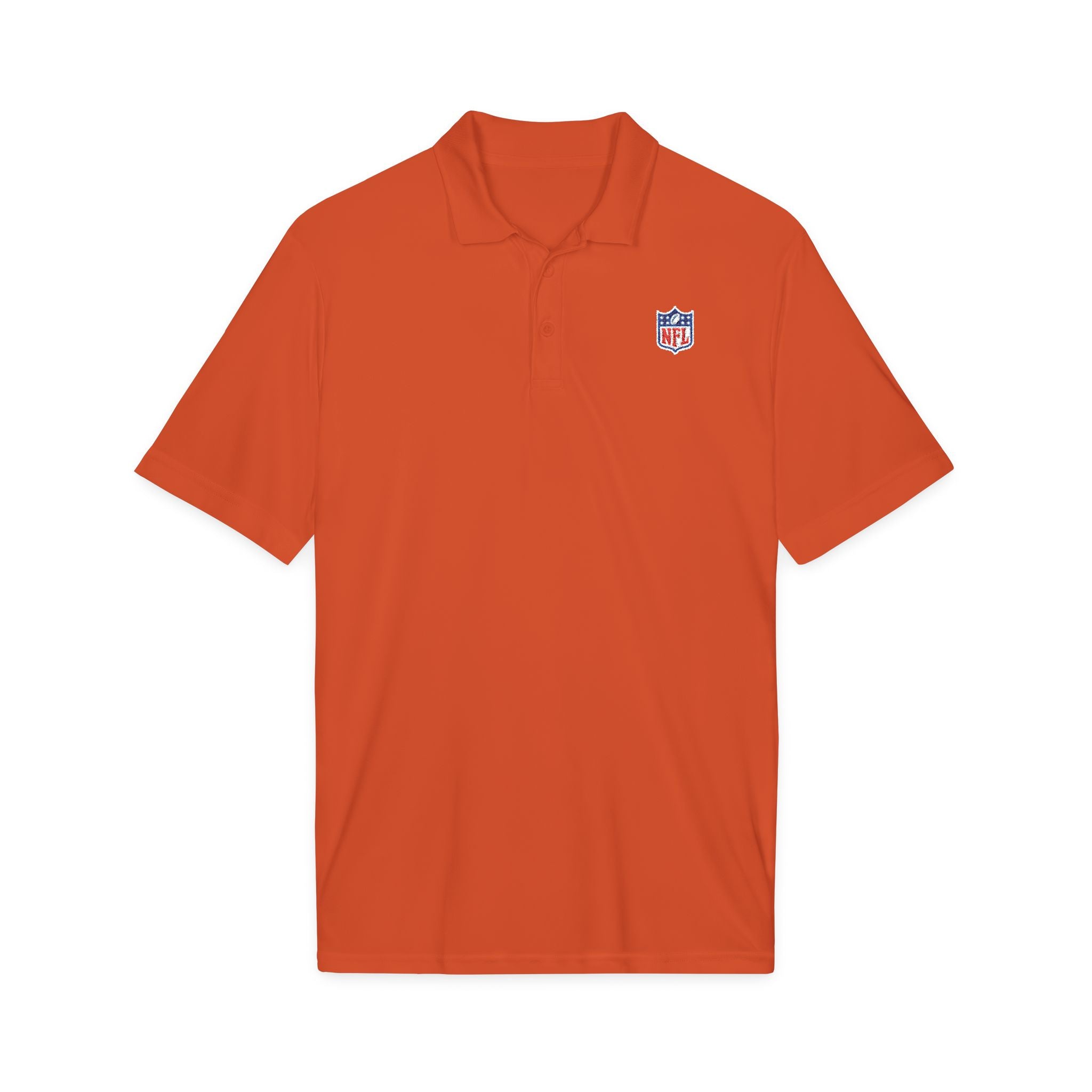 NFL Logo White Performance Polo — Men's Short-Sleeve Athletic Shirt