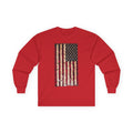 Distressed American Flag Long Sleeve Tee
