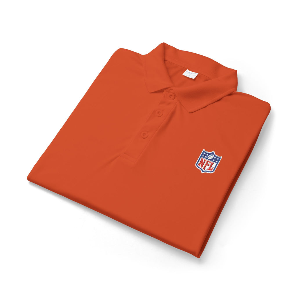 NFL Logo White Performance Polo — Men's Short-Sleeve Athletic Shirt