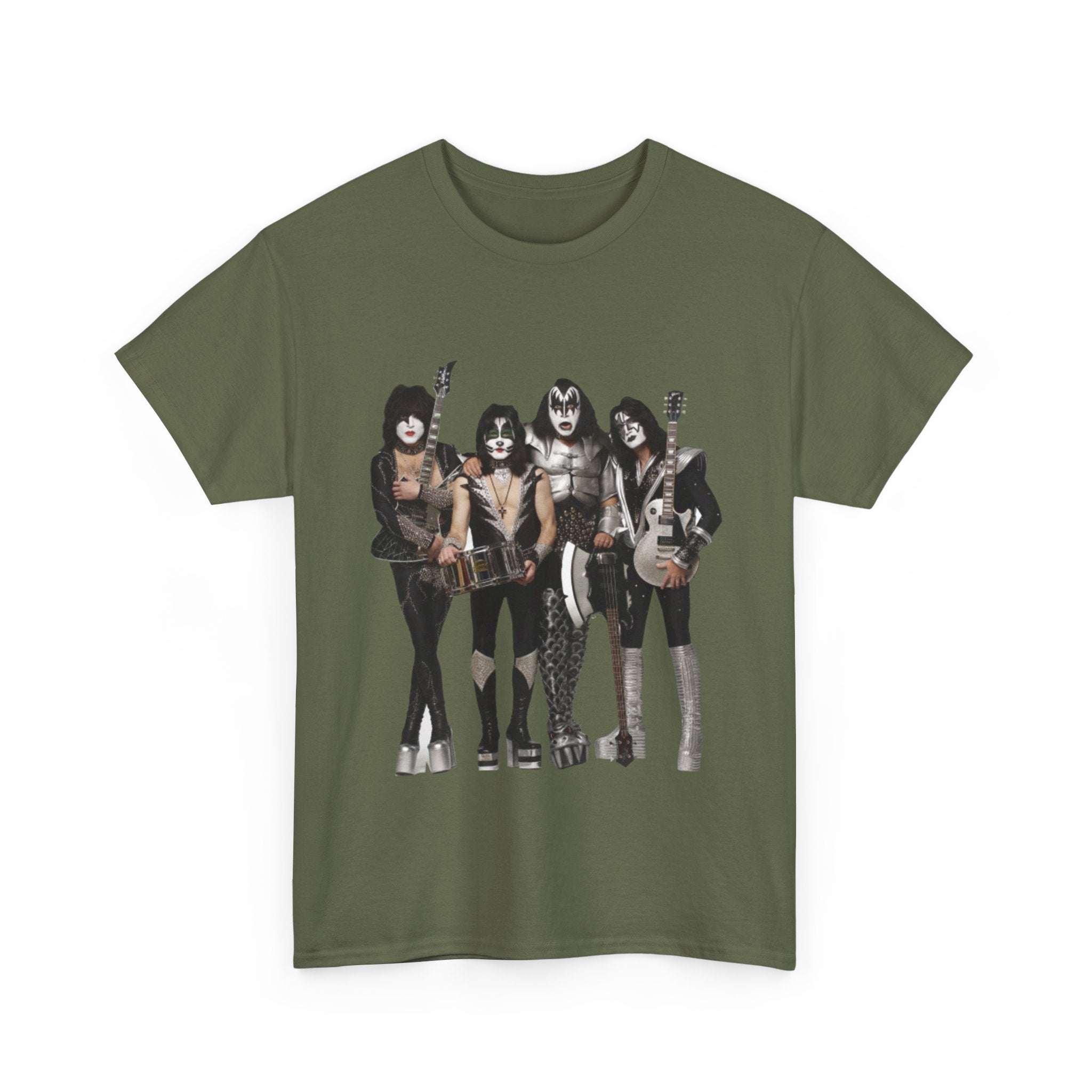 KISS Band Photo Tee – Retro Rock Concert T-Shirt