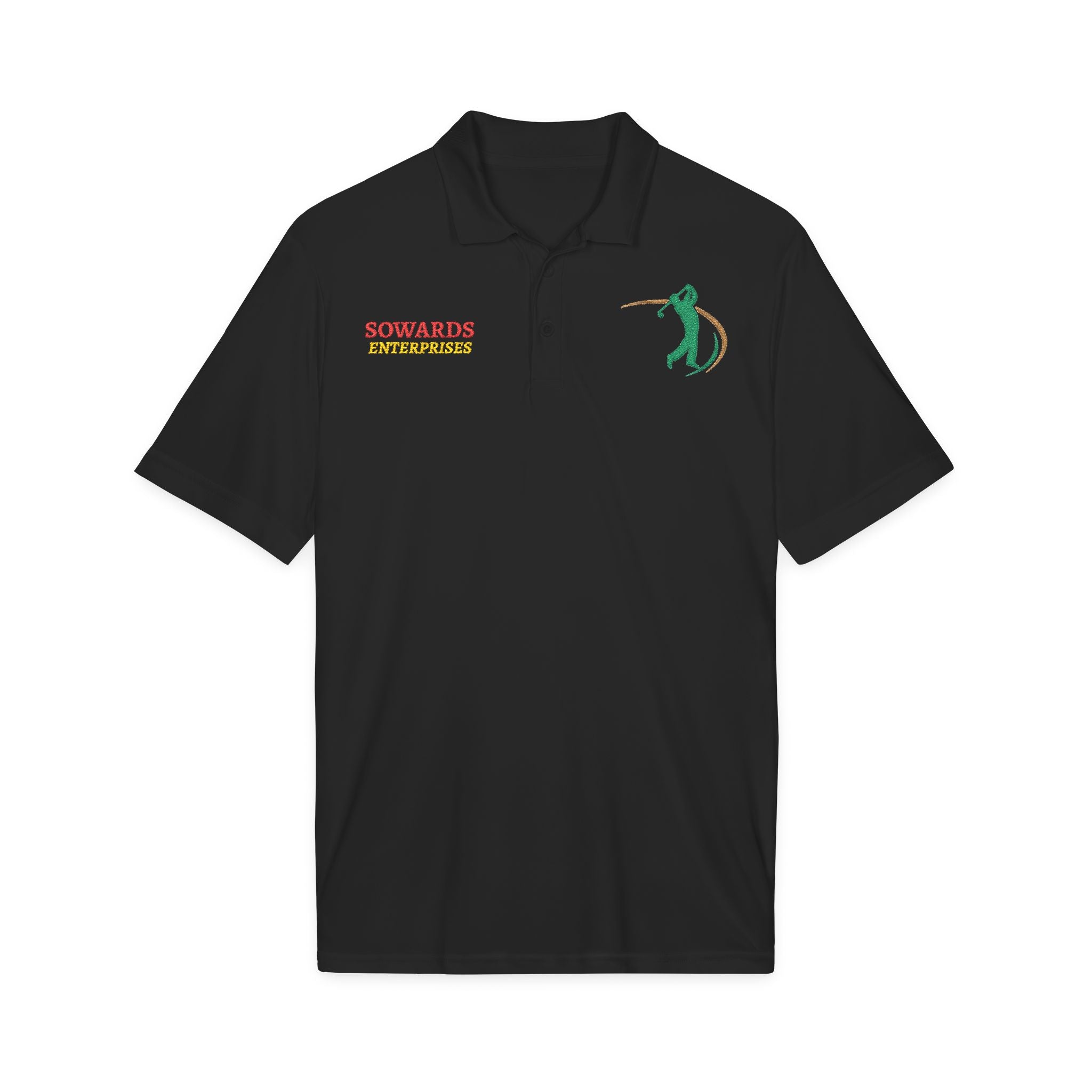 Embroidered Golf Polo — Sowards Golf Logo Performance Shirt