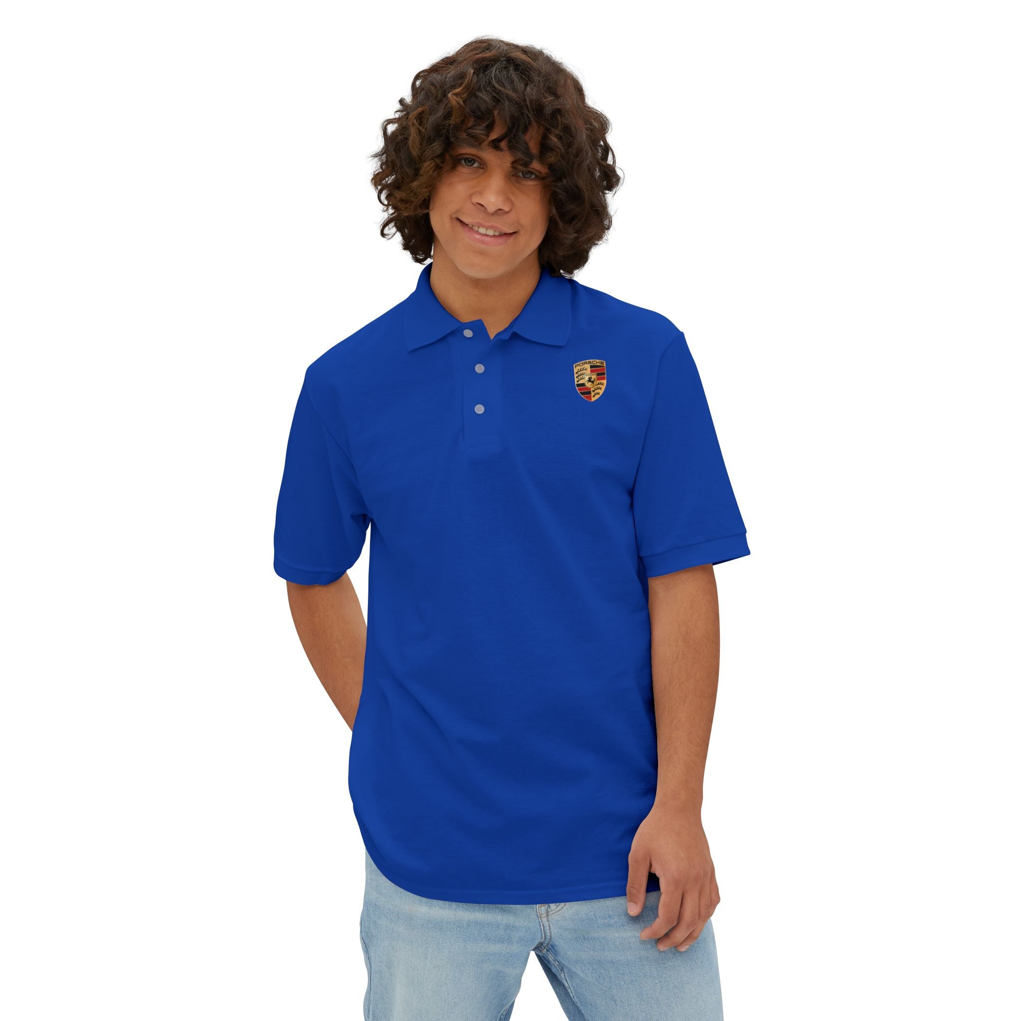 Classic Crest Polo Shirt - Men's Embroidered Chest Logo