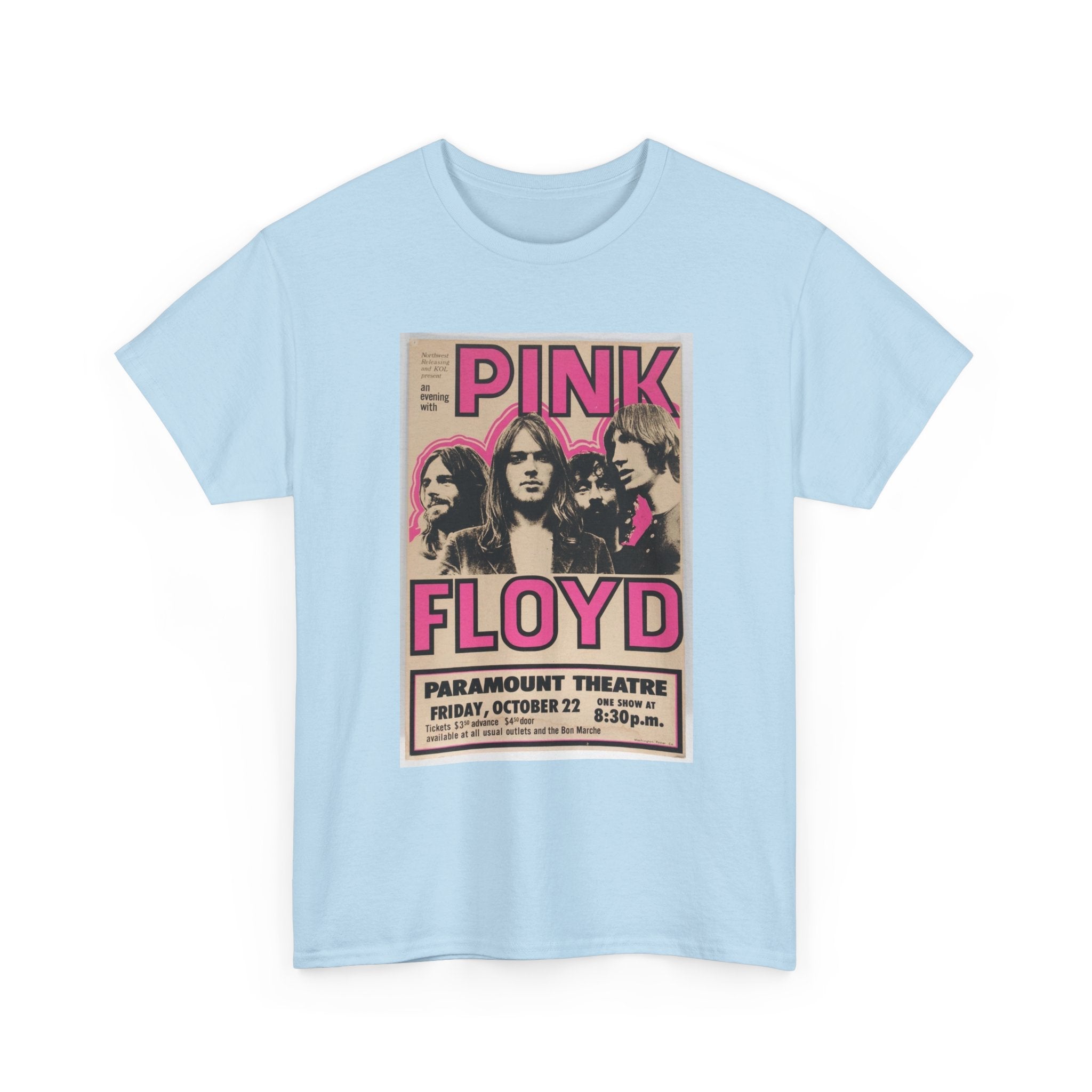 Pink Floyd Vintage Concert Tee — Paramount Theatre Poster Graphic T-Shirt