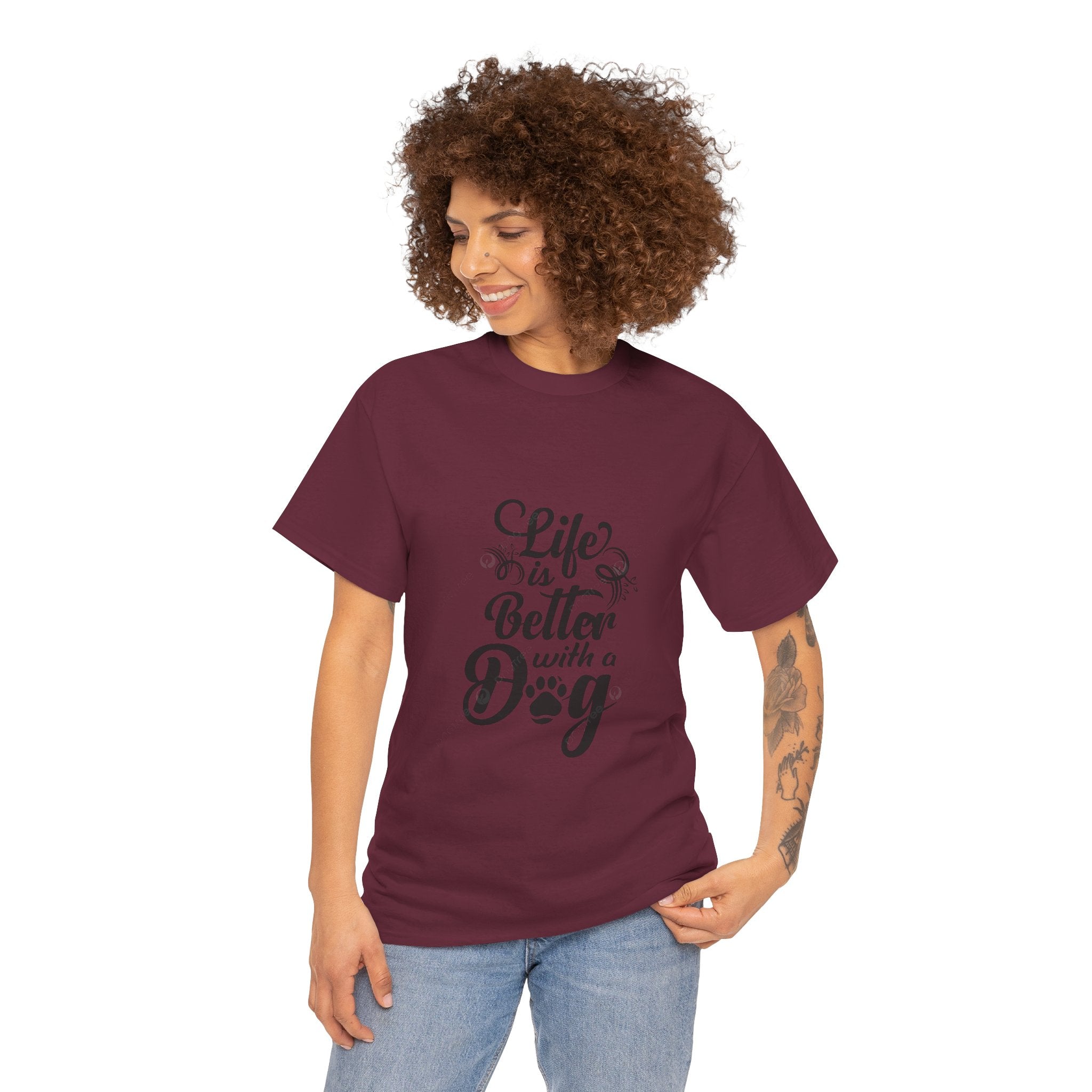 Dog Lover T-Shirt — "Life Is Better With a Dog" Graphic Tee