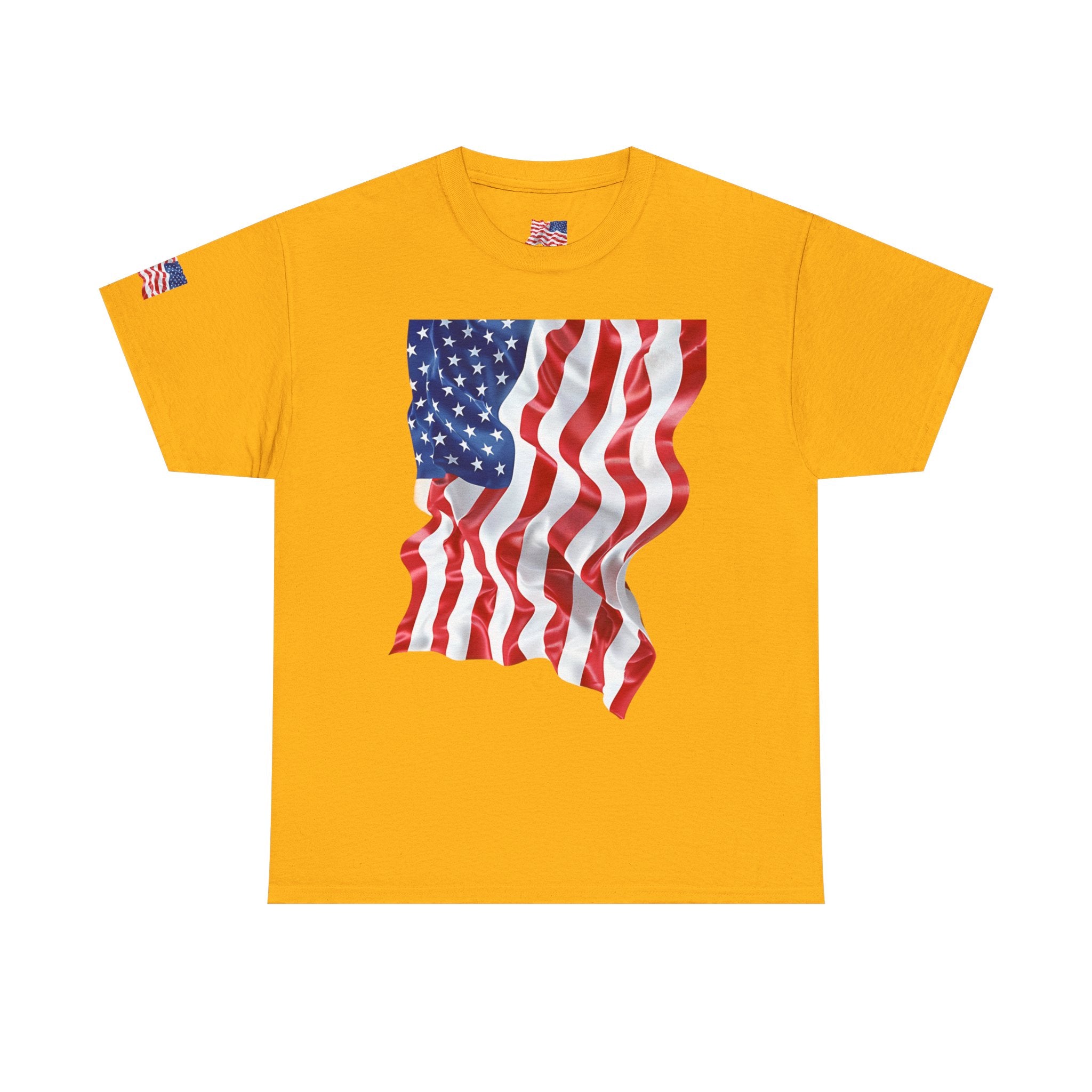 American Flag T-Shirt — Waving USA Graphic Tee (Fourth of July, Memorial Day)