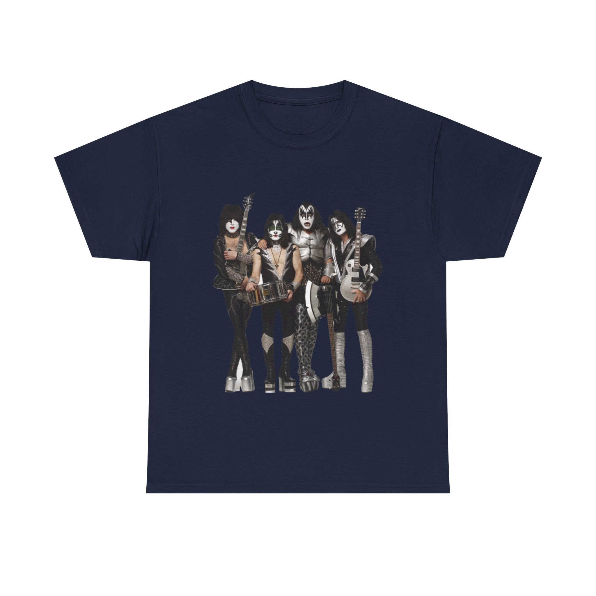 KISS Band Photo Tee – Retro Rock Concert T-Shirt