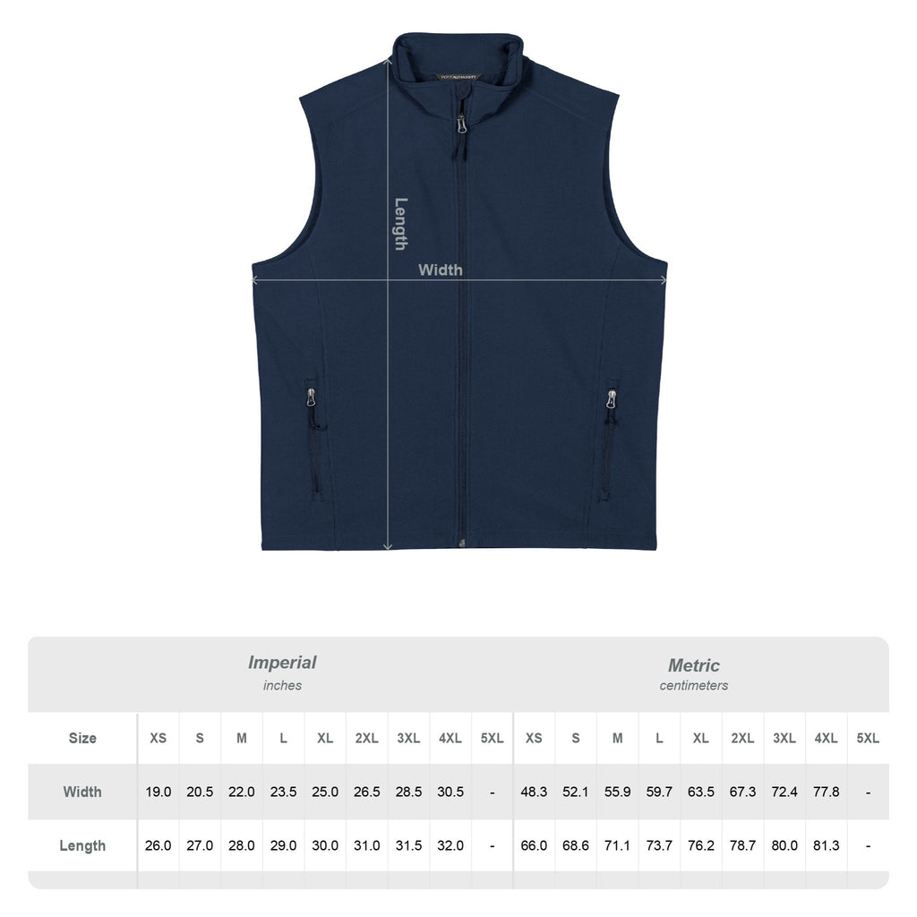Men's Soft Shell Vest – Subtle Red Rose Emblem, Weather-Resistant Performance