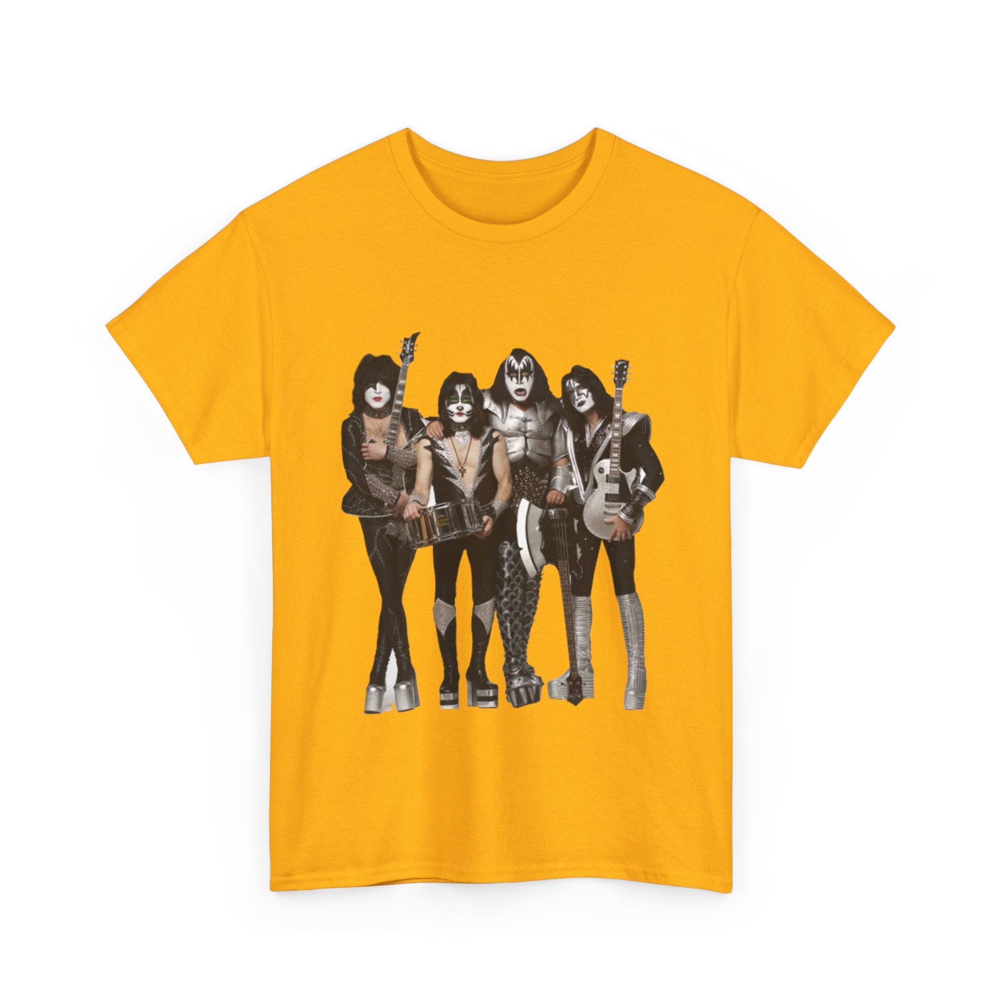 KISS Band Photo Tee – Retro Rock Concert T-Shirt