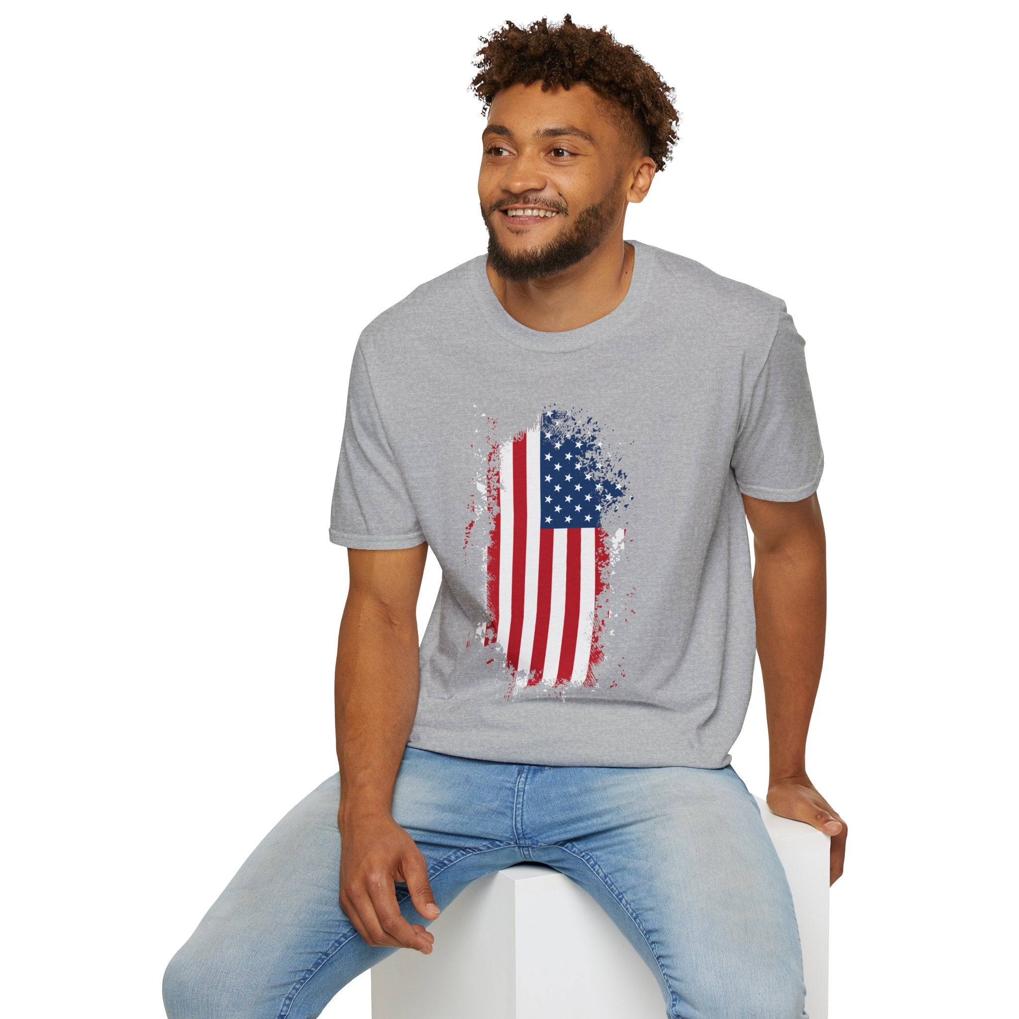 Distressed American Flag T-Shirt — Patriotic USA Tee for 4th of July