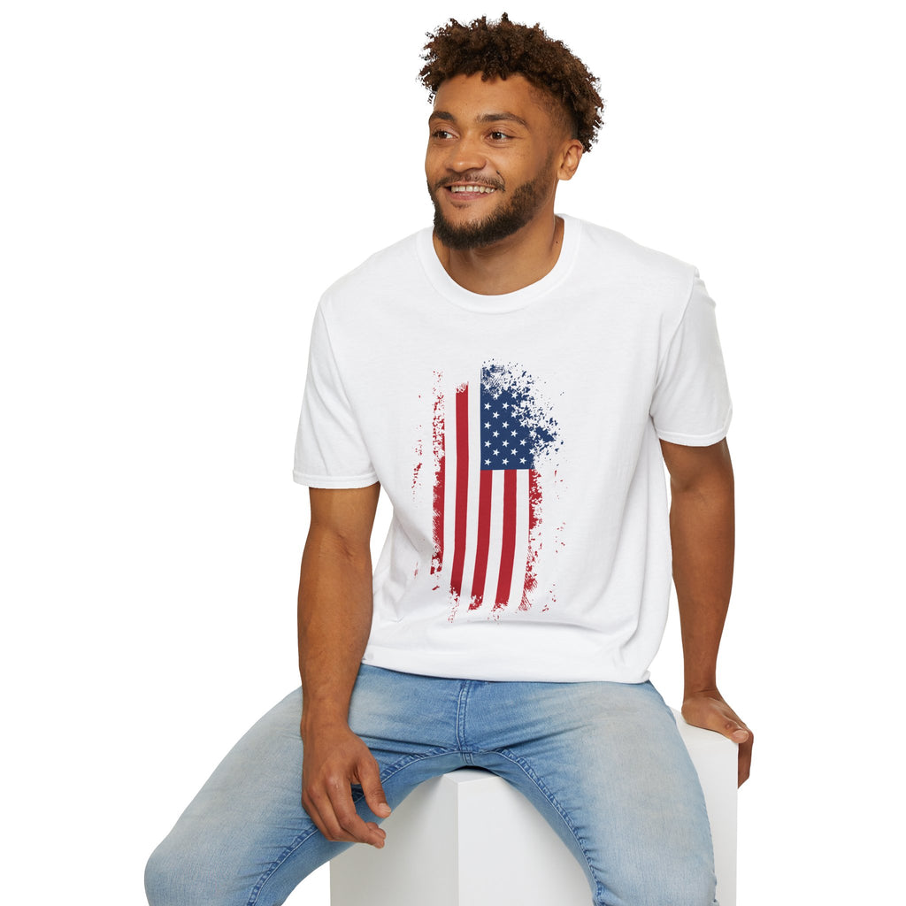 Distressed American Flag T-Shirt — Patriotic USA Tee for 4th of July