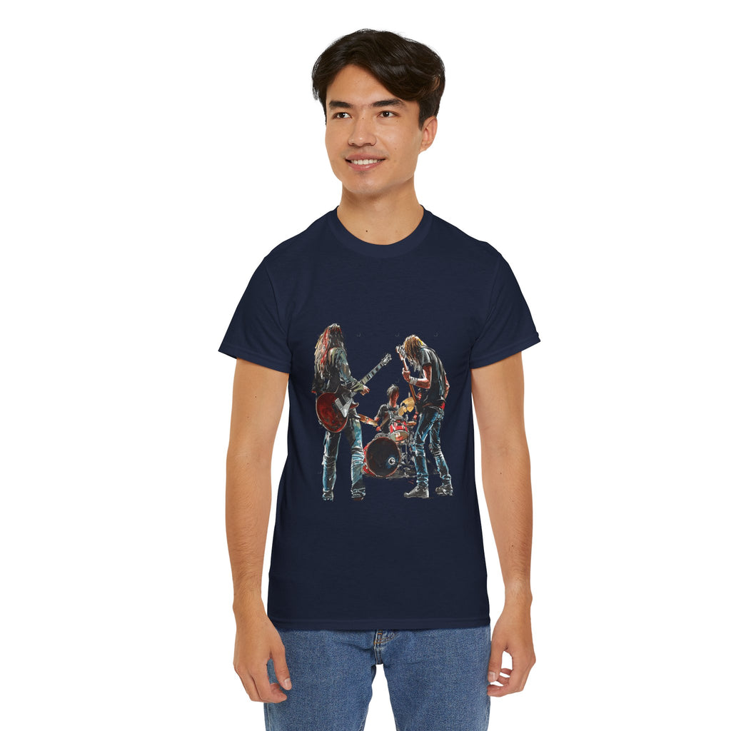 Band Silhouette T‑Shirt — Vintage Rock Band Graphic Tee