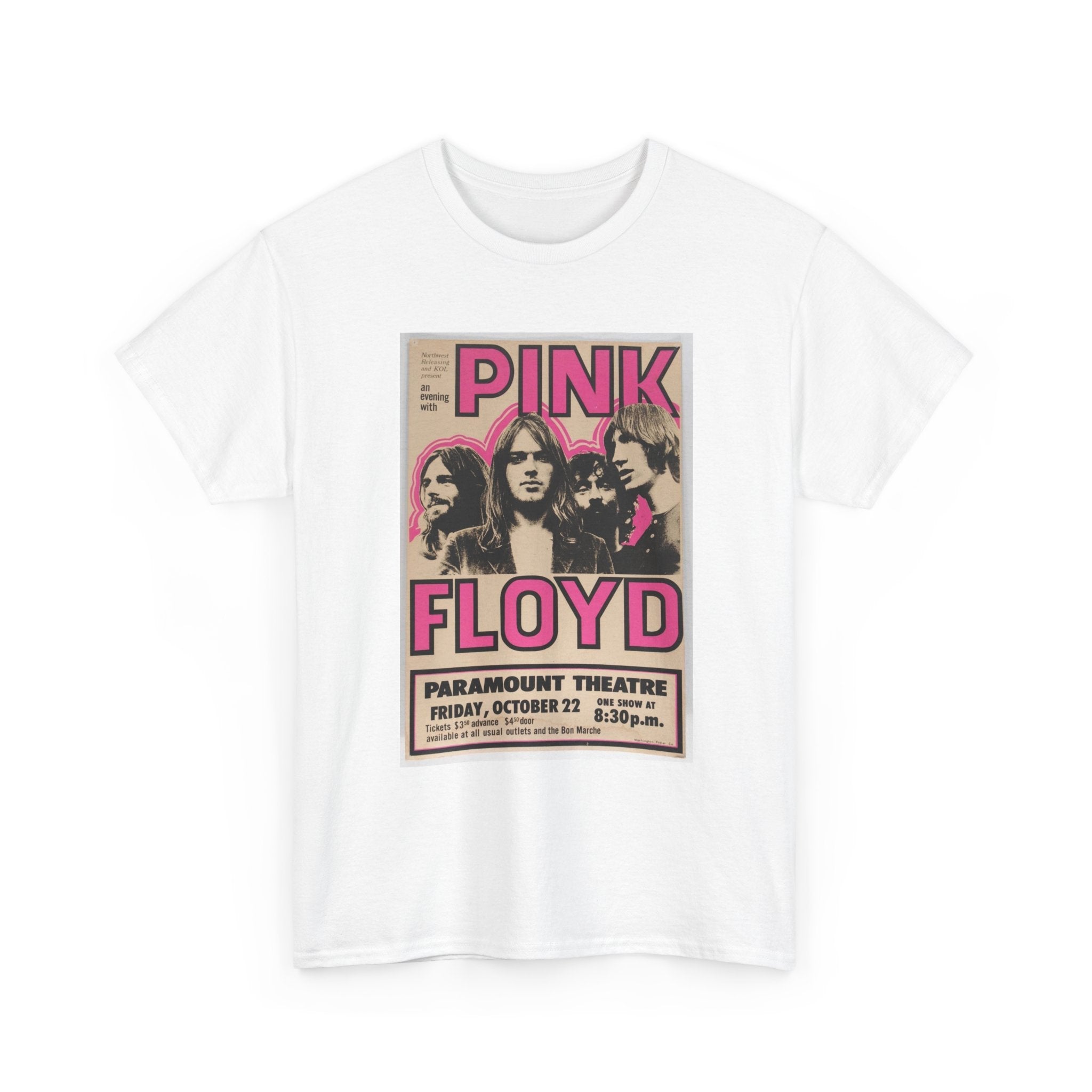 Pink Floyd Vintage Concert Tee — Paramount Theatre Poster Graphic T-Shirt