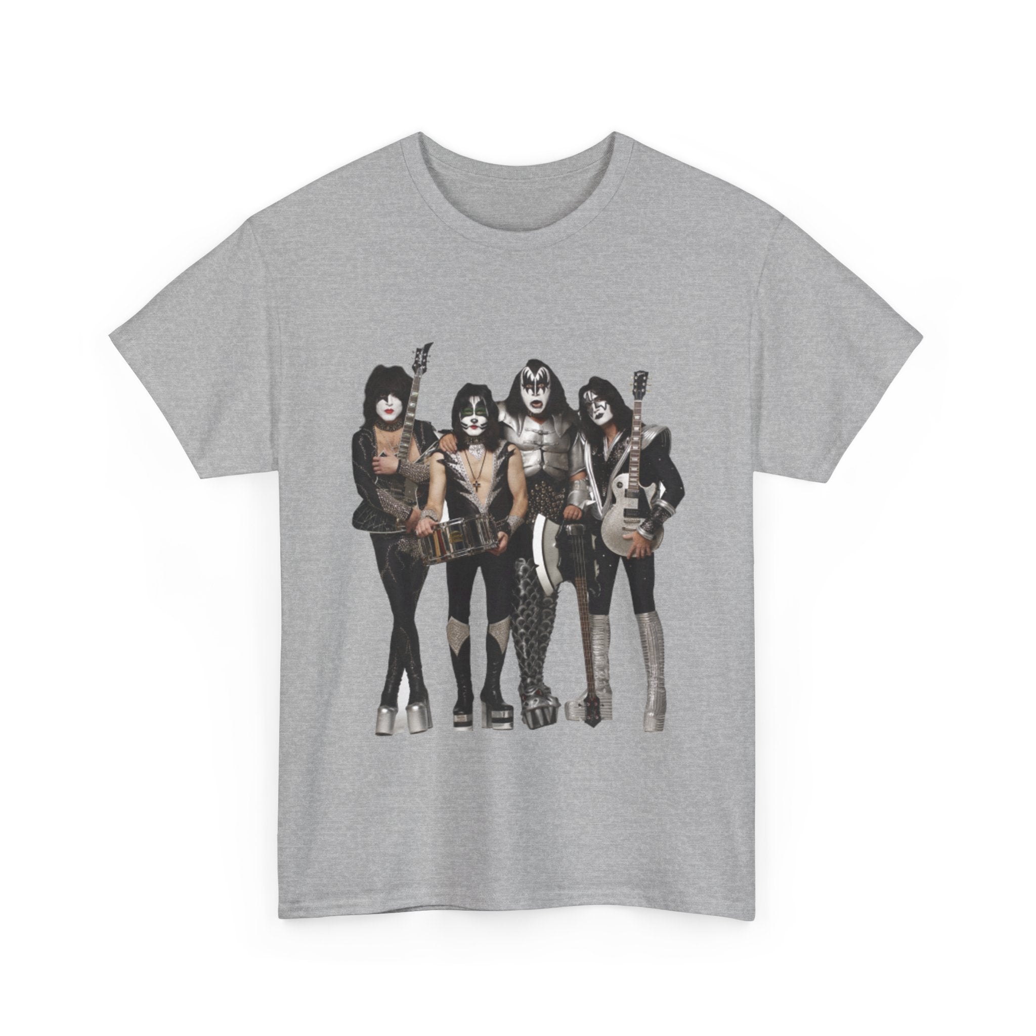 KISS Band Photo Tee – Retro Rock Concert T-Shirt