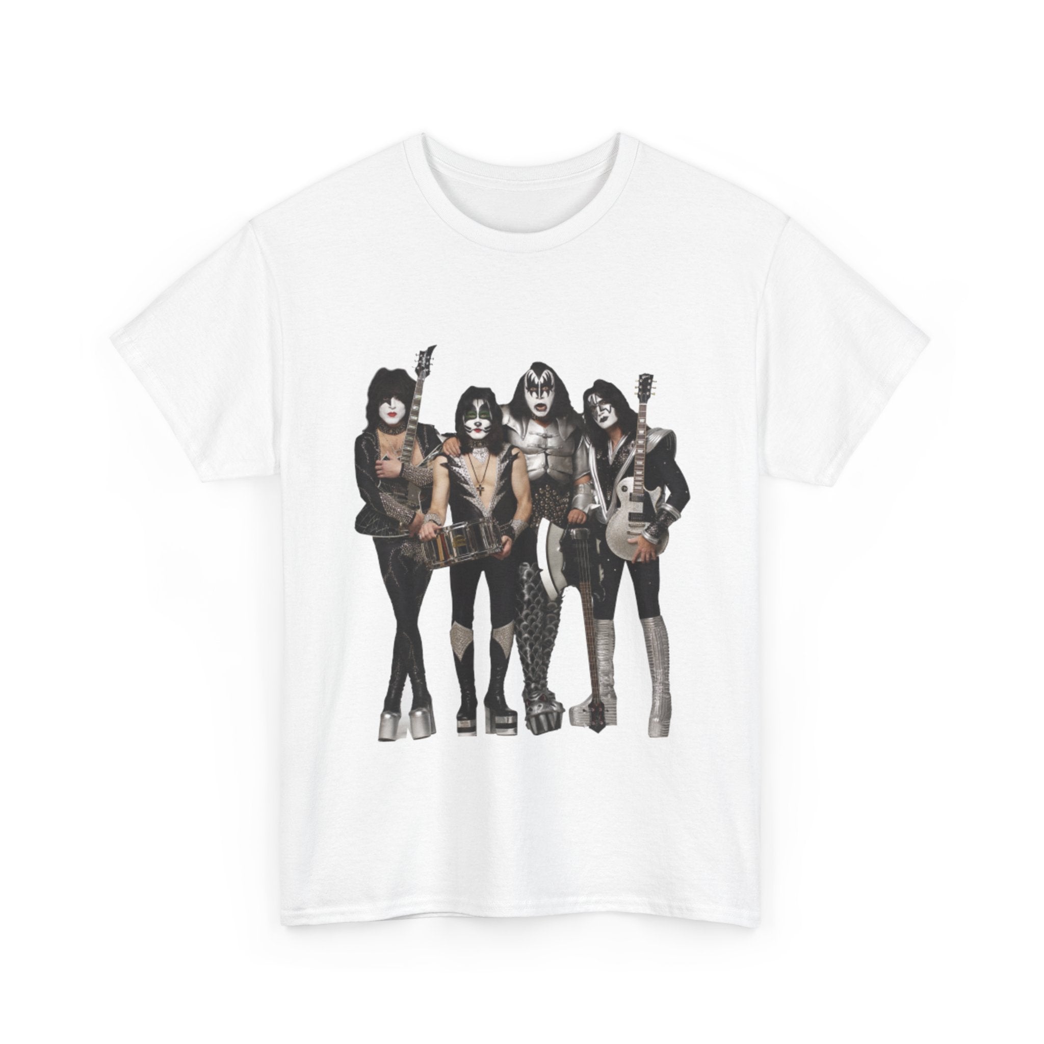 KISS Band Photo Tee – Retro Rock Concert T-Shirt