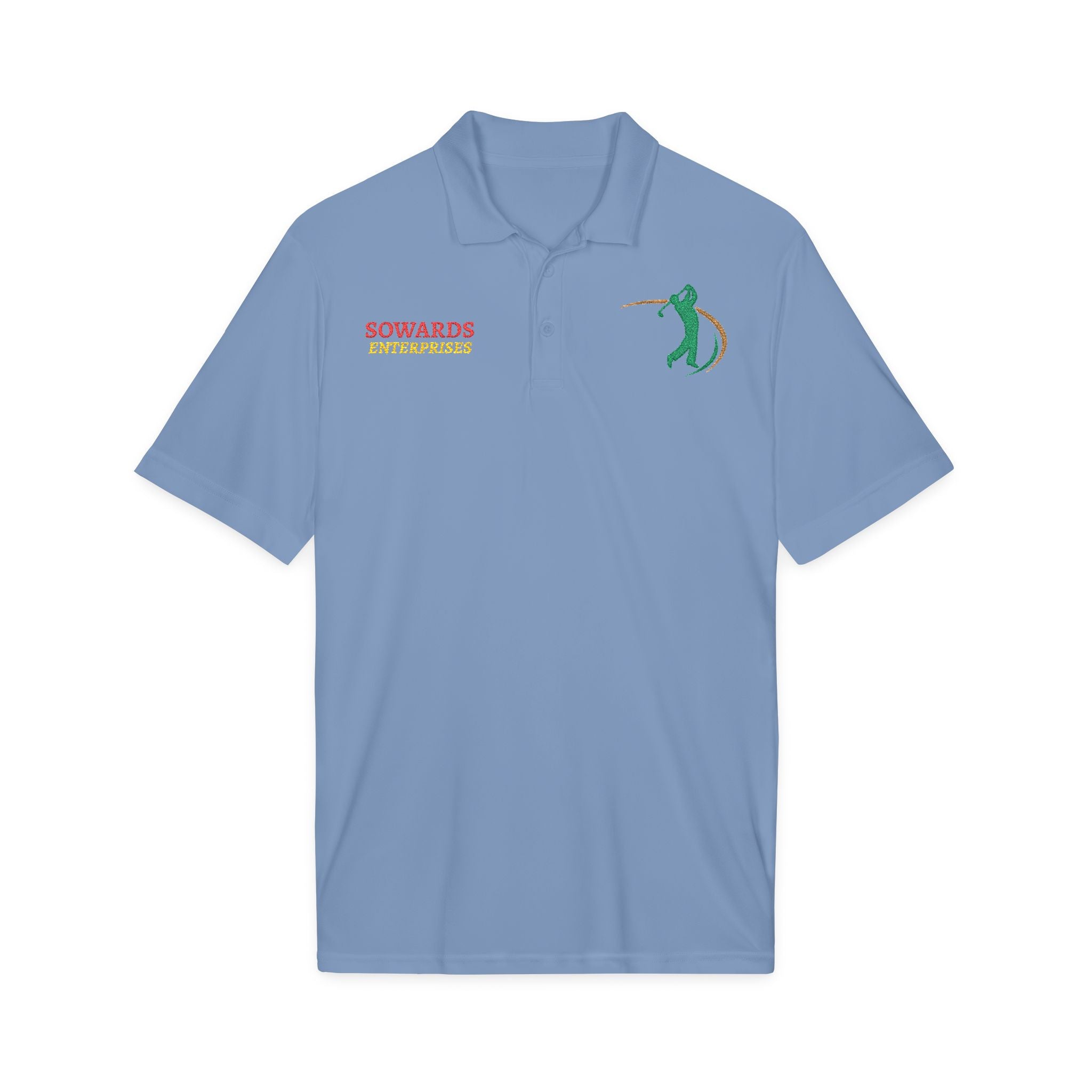 Embroidered Golf Polo — Sowards Golf Logo Performance Shirt