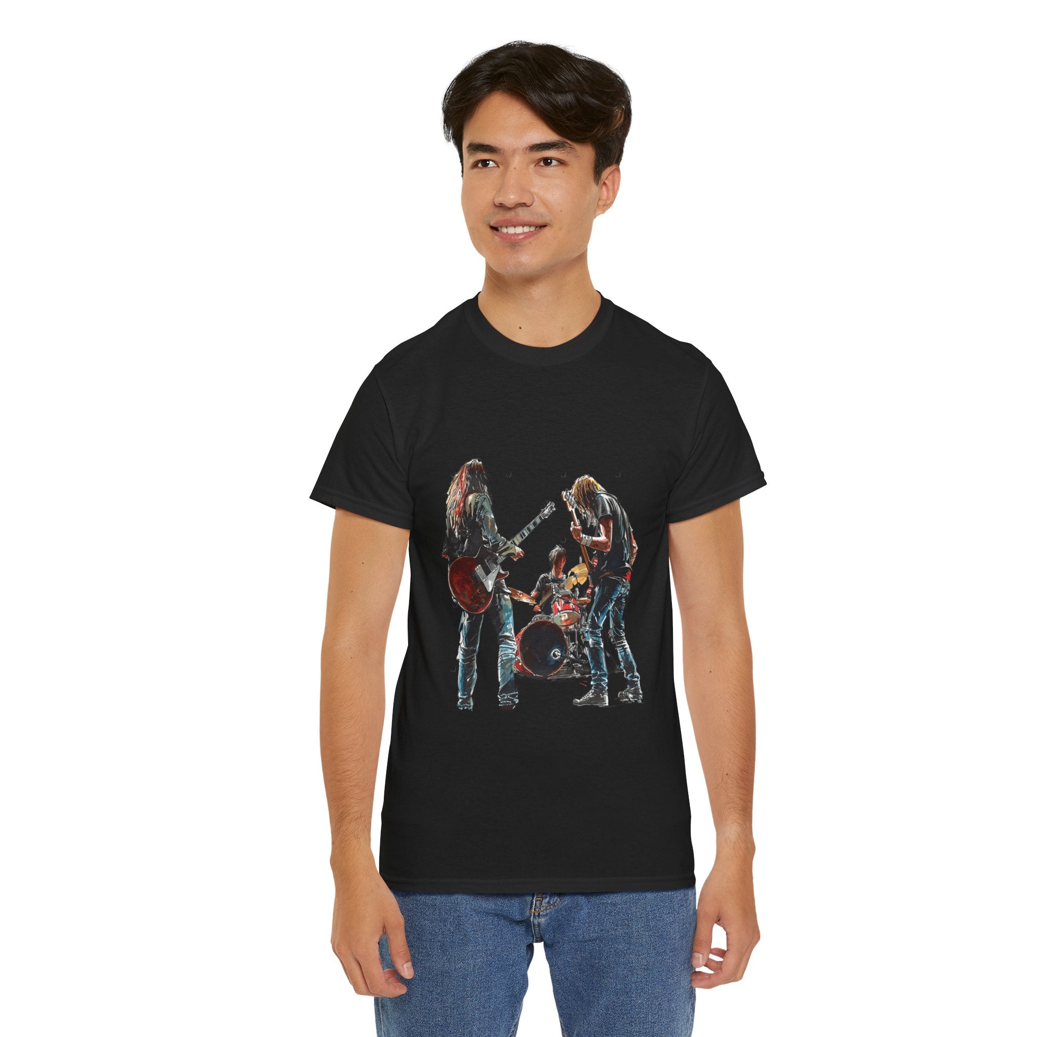 Band Silhouette T‑Shirt — Vintage Rock Band Graphic Tee