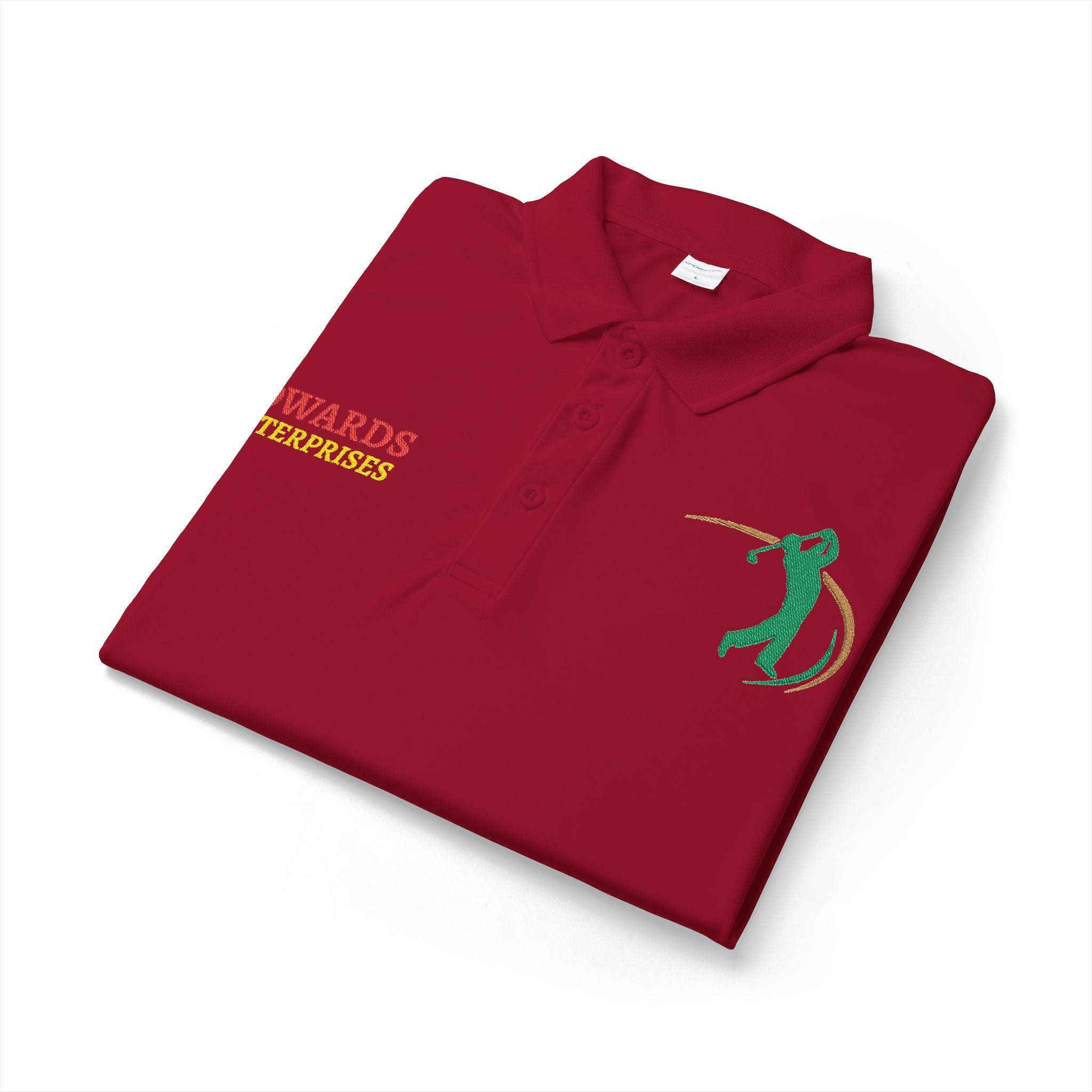Embroidered Golf Polo — Sowards Golf Logo Performance Shirt