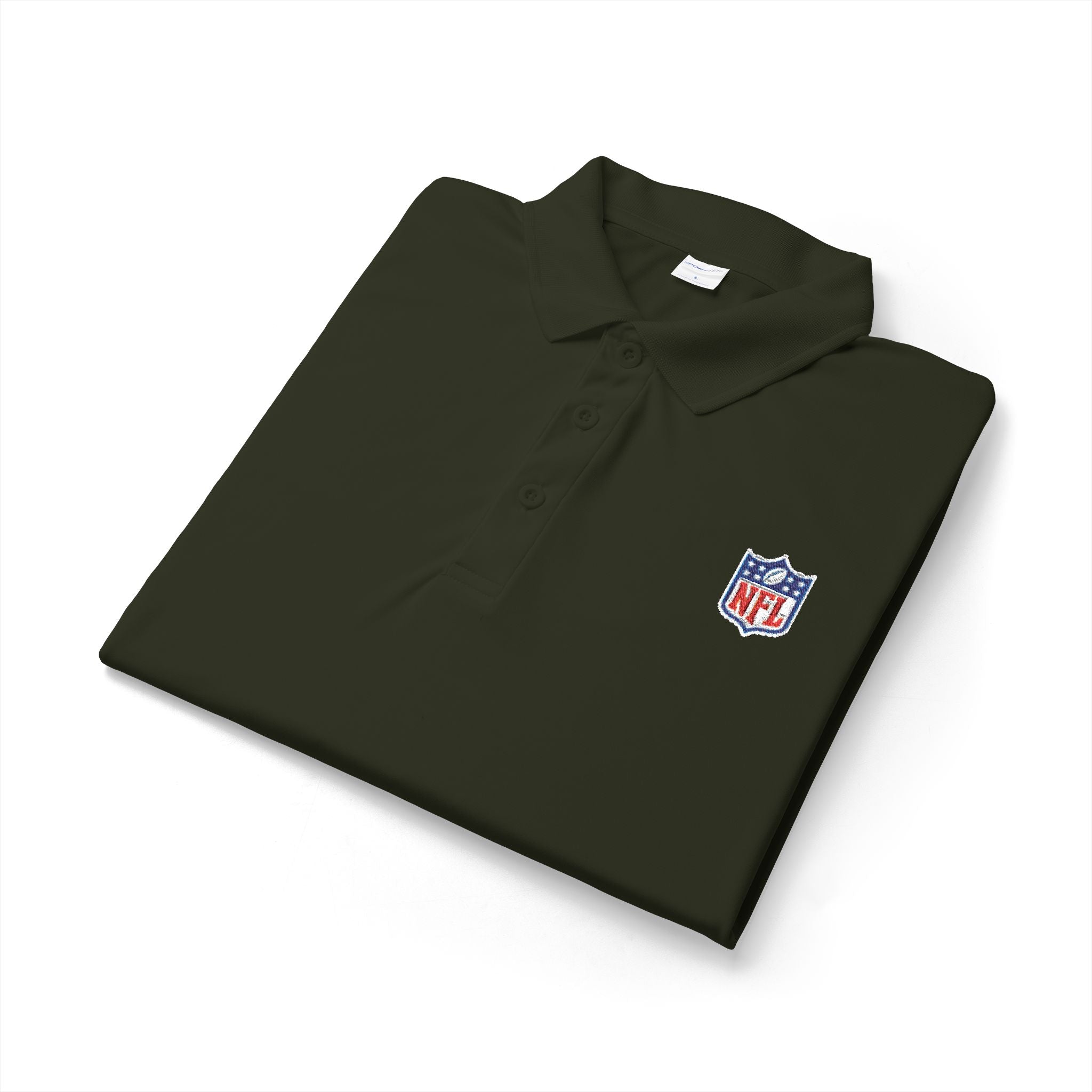 NFL Logo White Performance Polo — Men's Short-Sleeve Athletic Shirt